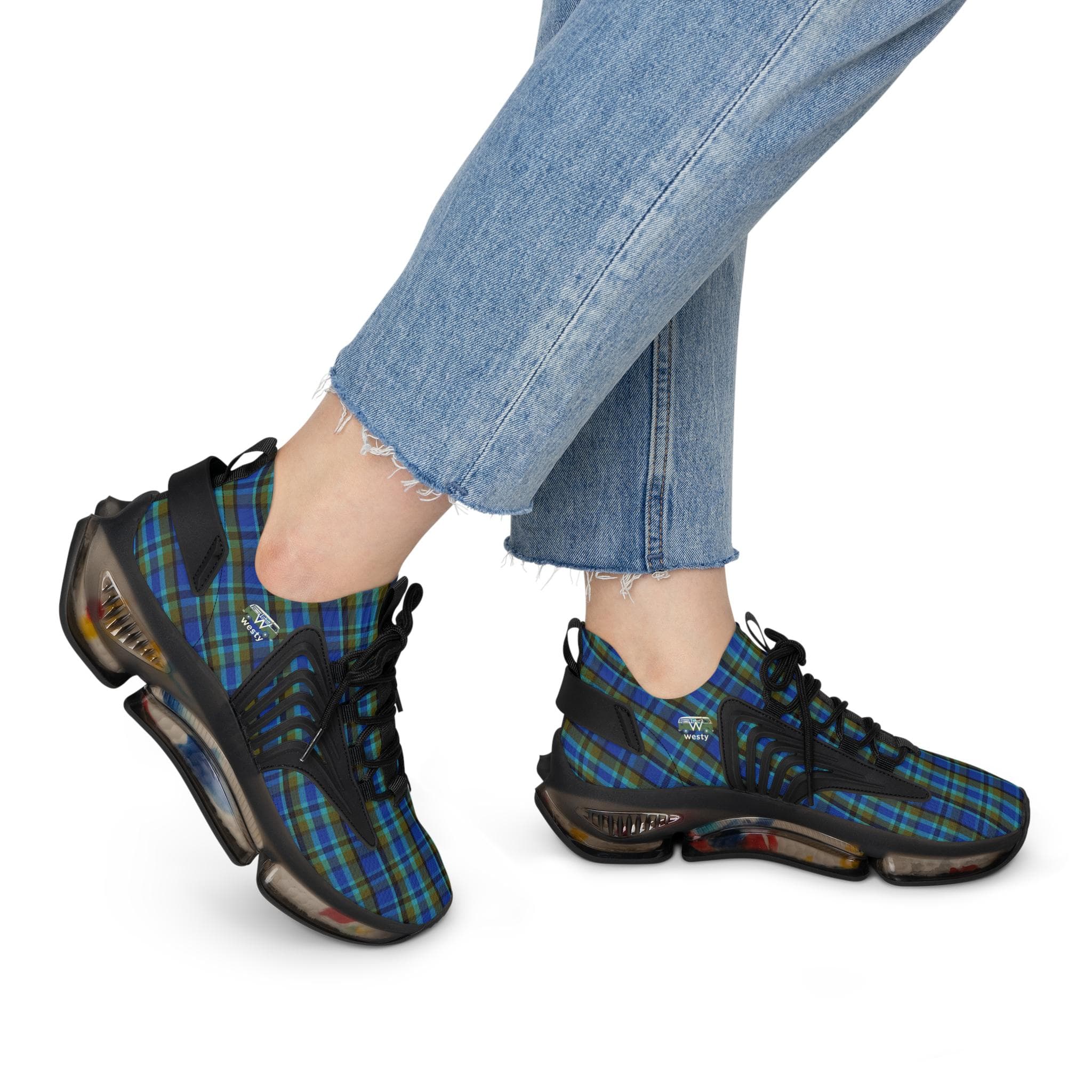 Westy Plaid Sneakers - Westfalia Camper Van Road Trip Shoes