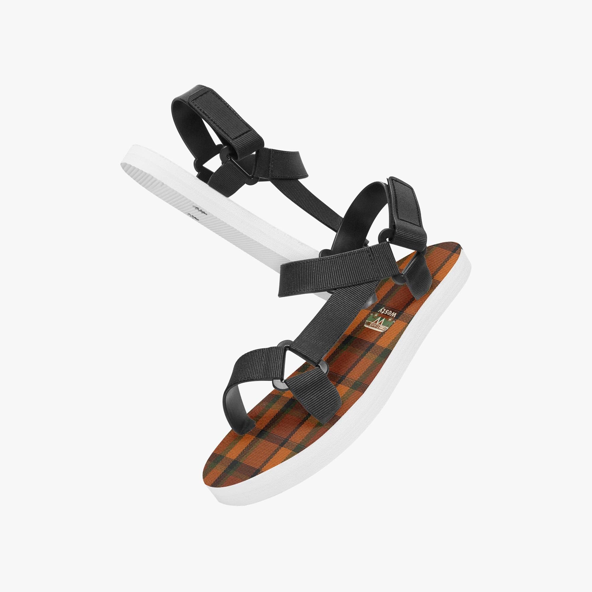 Westy Orange Strappy Sandals - Retro Road Trip Camper Van Style