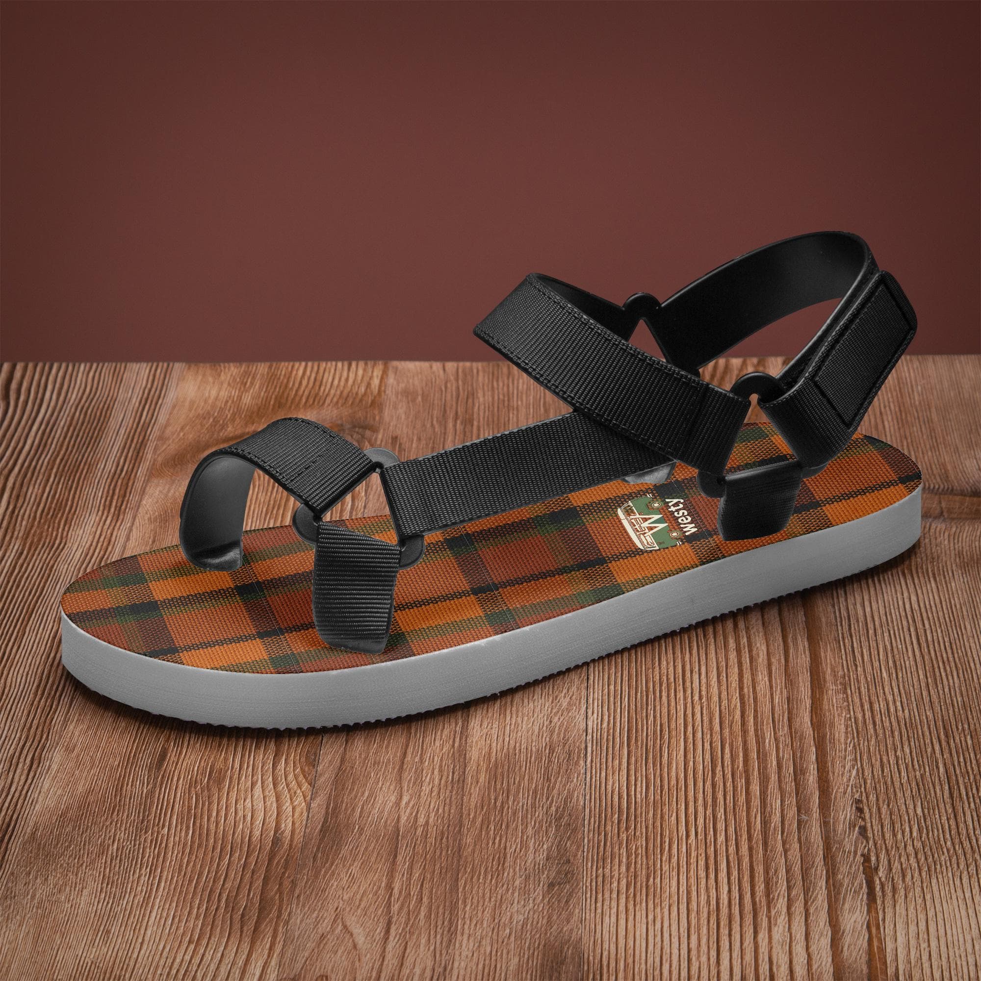 Westy Orange Strappy Sandals - Retro Road Trip Camper Van Style