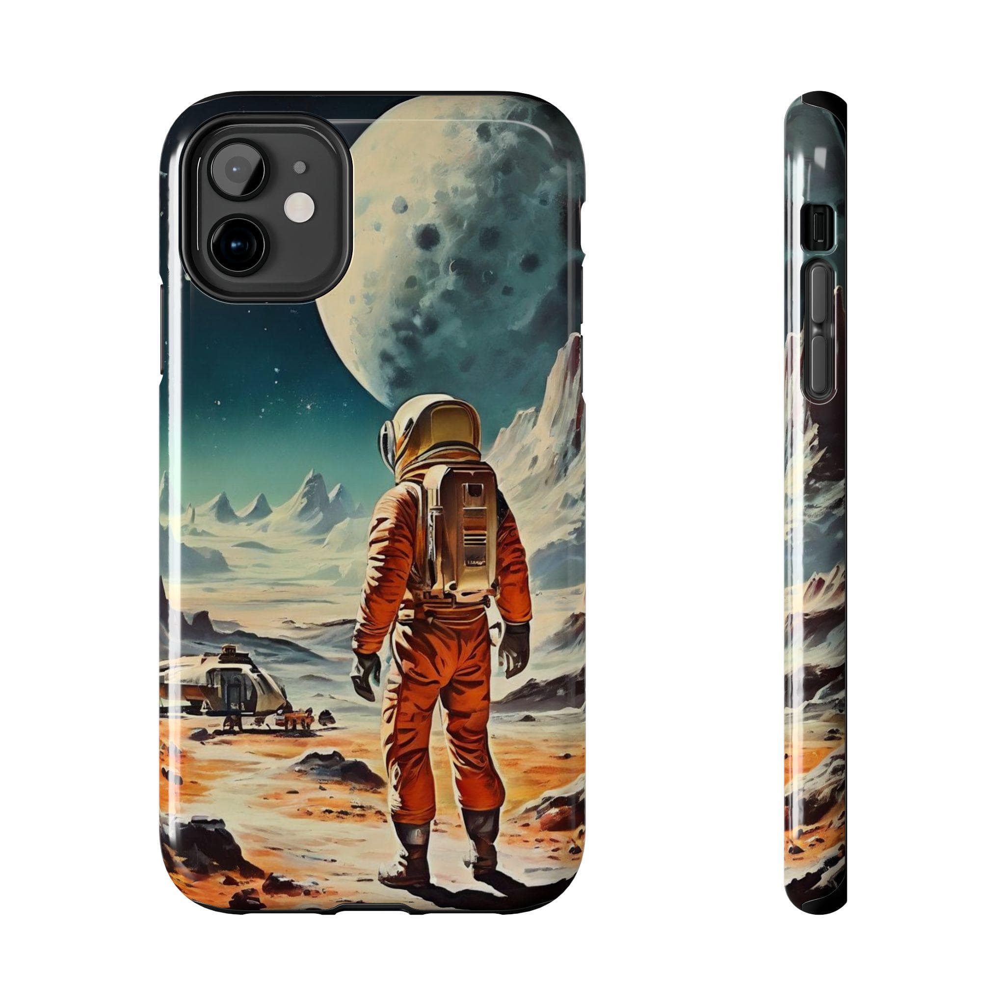 Moon Landing Tough Phone Case – Retro Space Travel Design