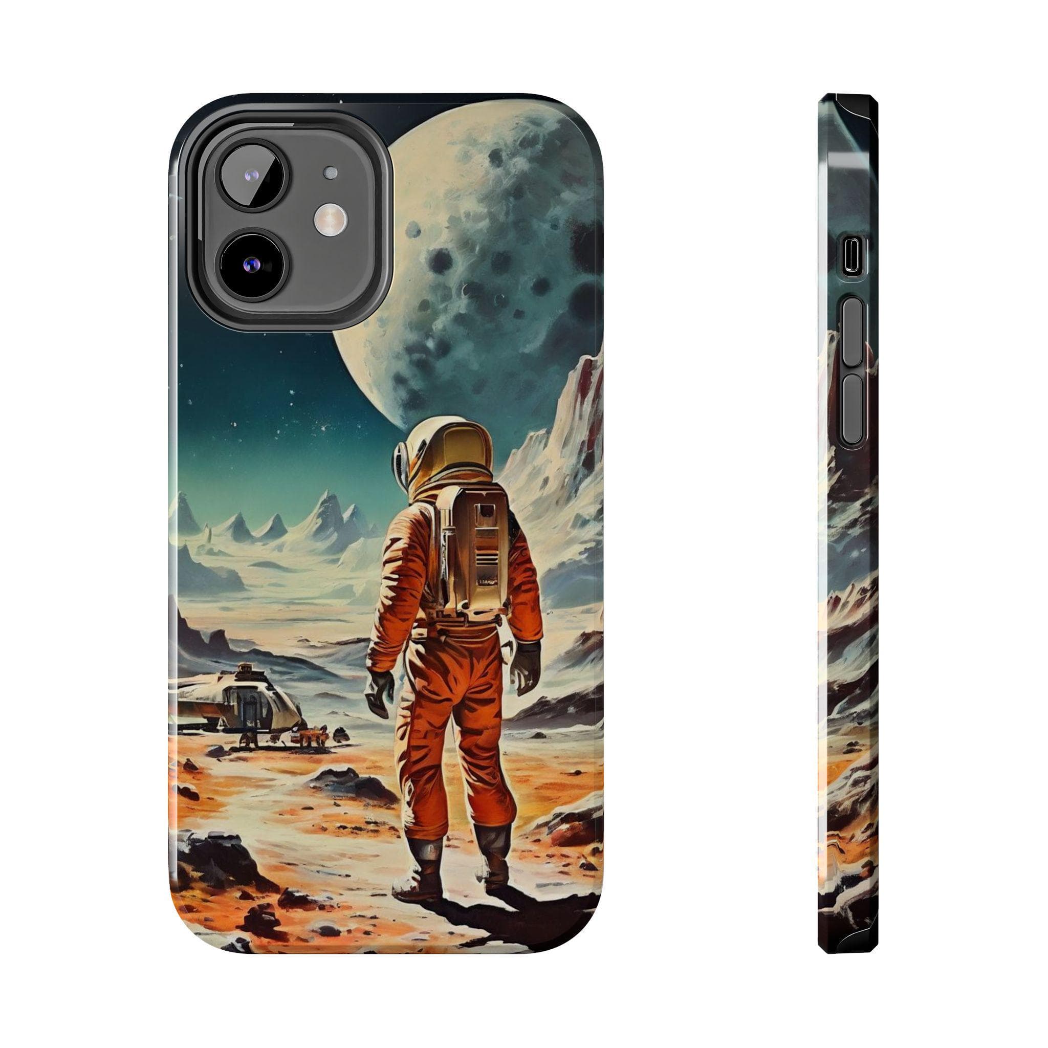 Moon Landing Tough Phone Case – Retro Space Travel Design