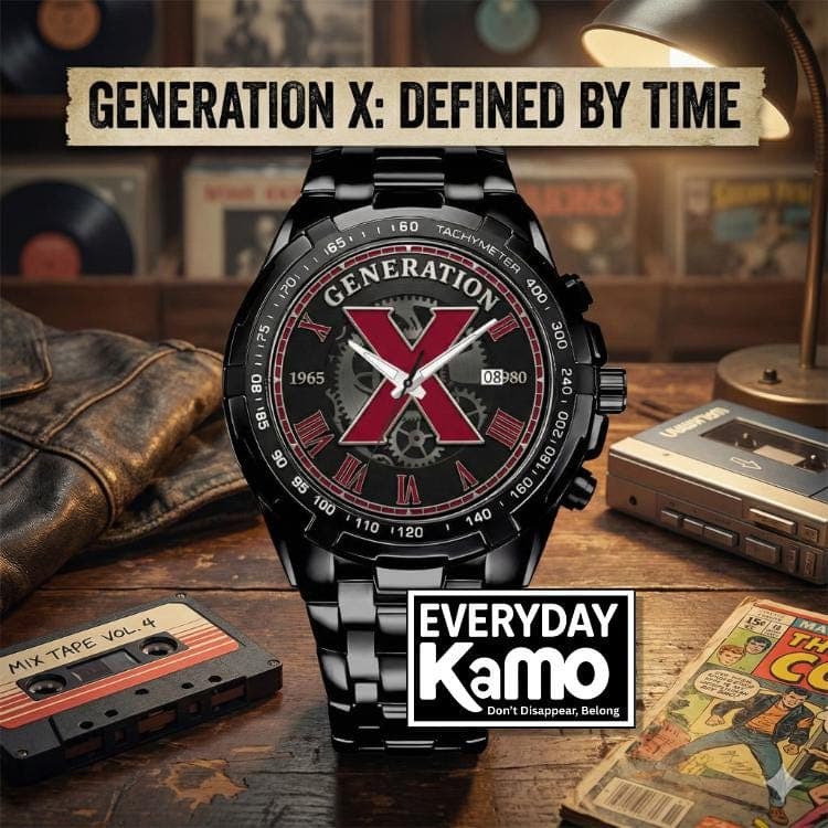 Generation X Black Metal Watch | Vintage Style Chronograph | Everyday Kamo Accessory