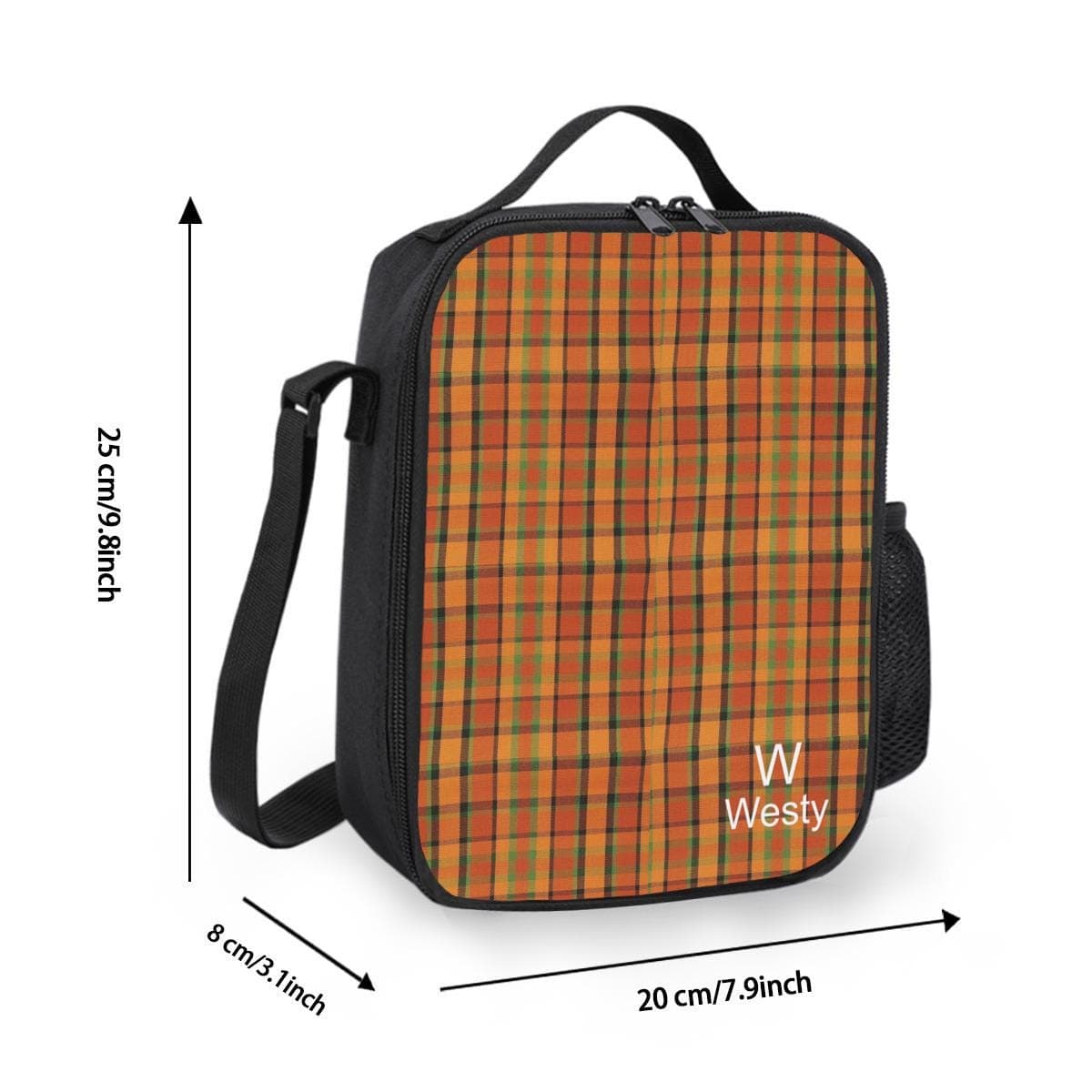 Westfalia Westy Orange Square insulated lunch bag｜Oxford cloth