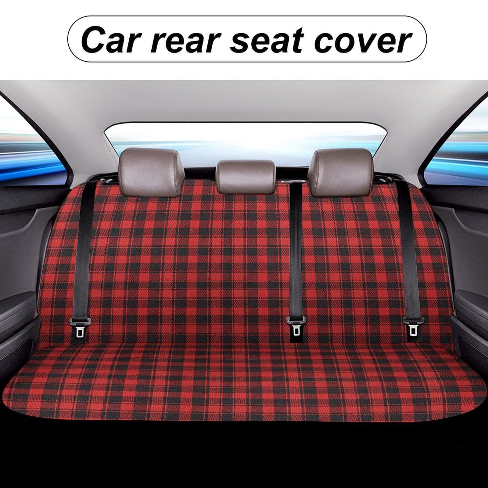 Cozy Plaid Car Back Seat Cover | Universal Fit, Soft & Durable Fabric | Personalized Style for Your Ride