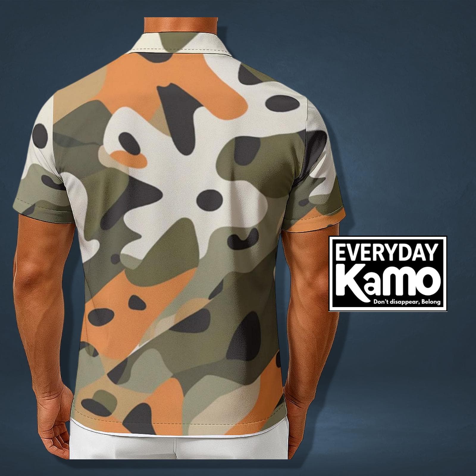 Everyday Kamo Abstract Camo Hawaiian Shirt Men Urban