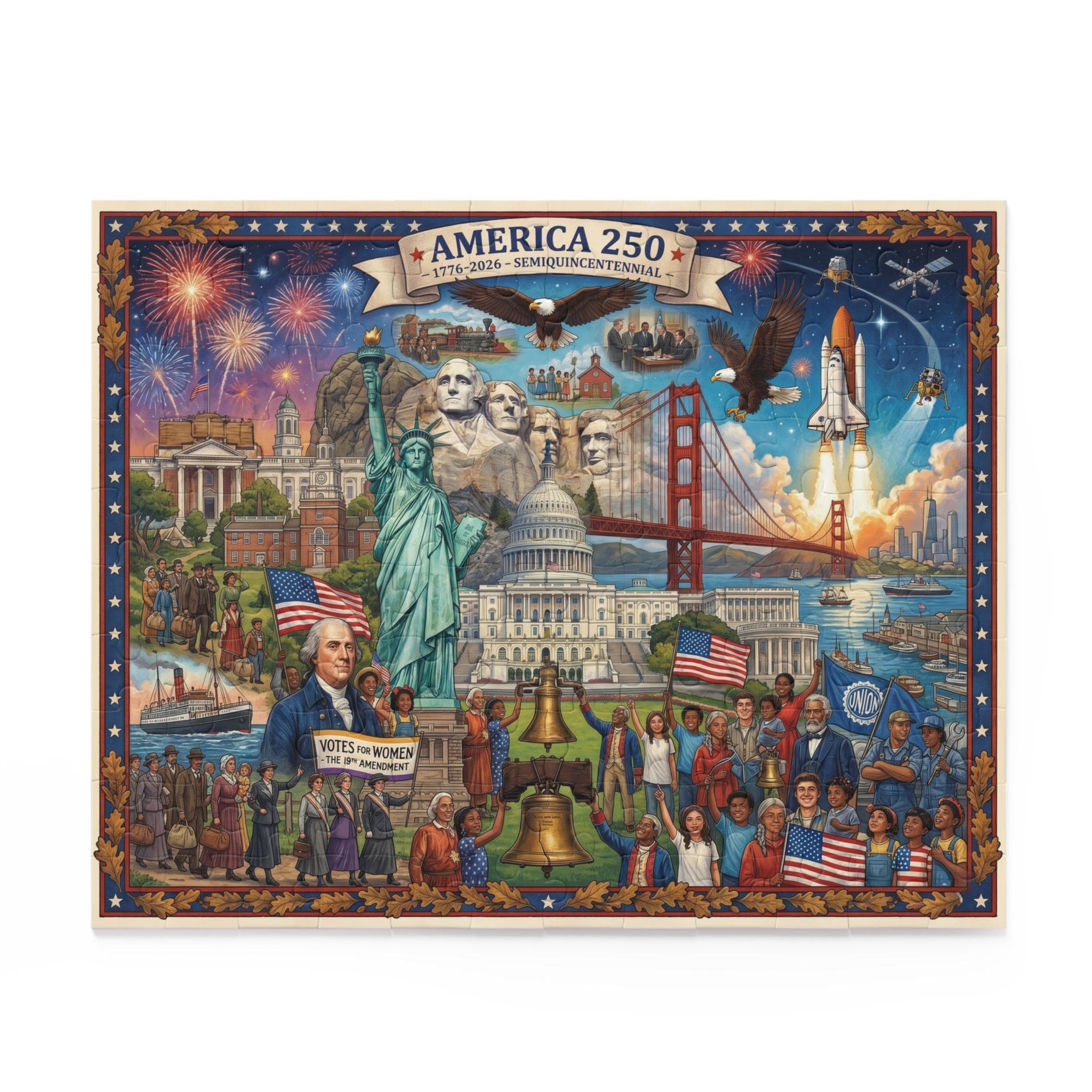 America 250 Semiquicentennial Puzzle | Patriotic Gift