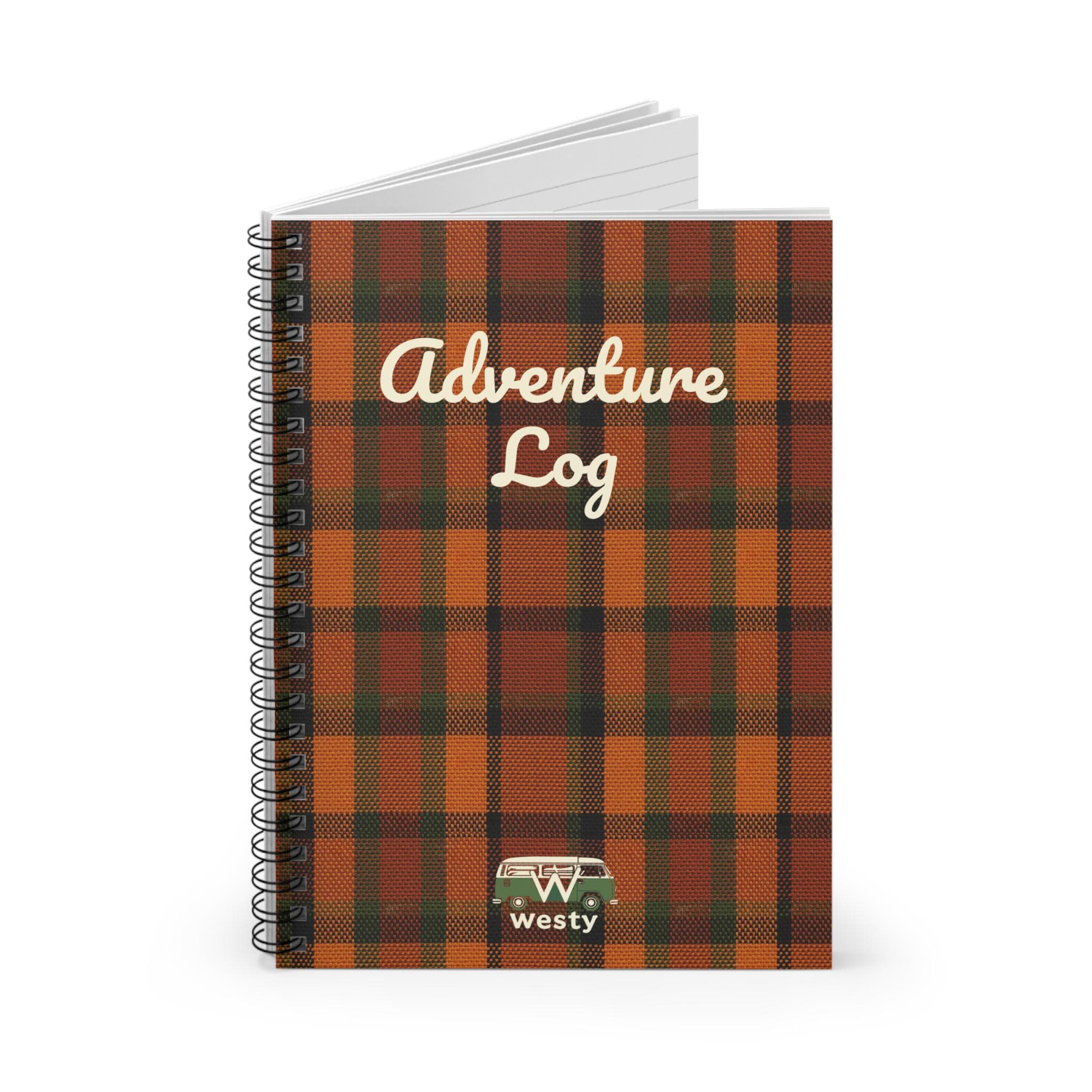 Westfalia Adventure Log Book – Orange Plaid Travel Diary