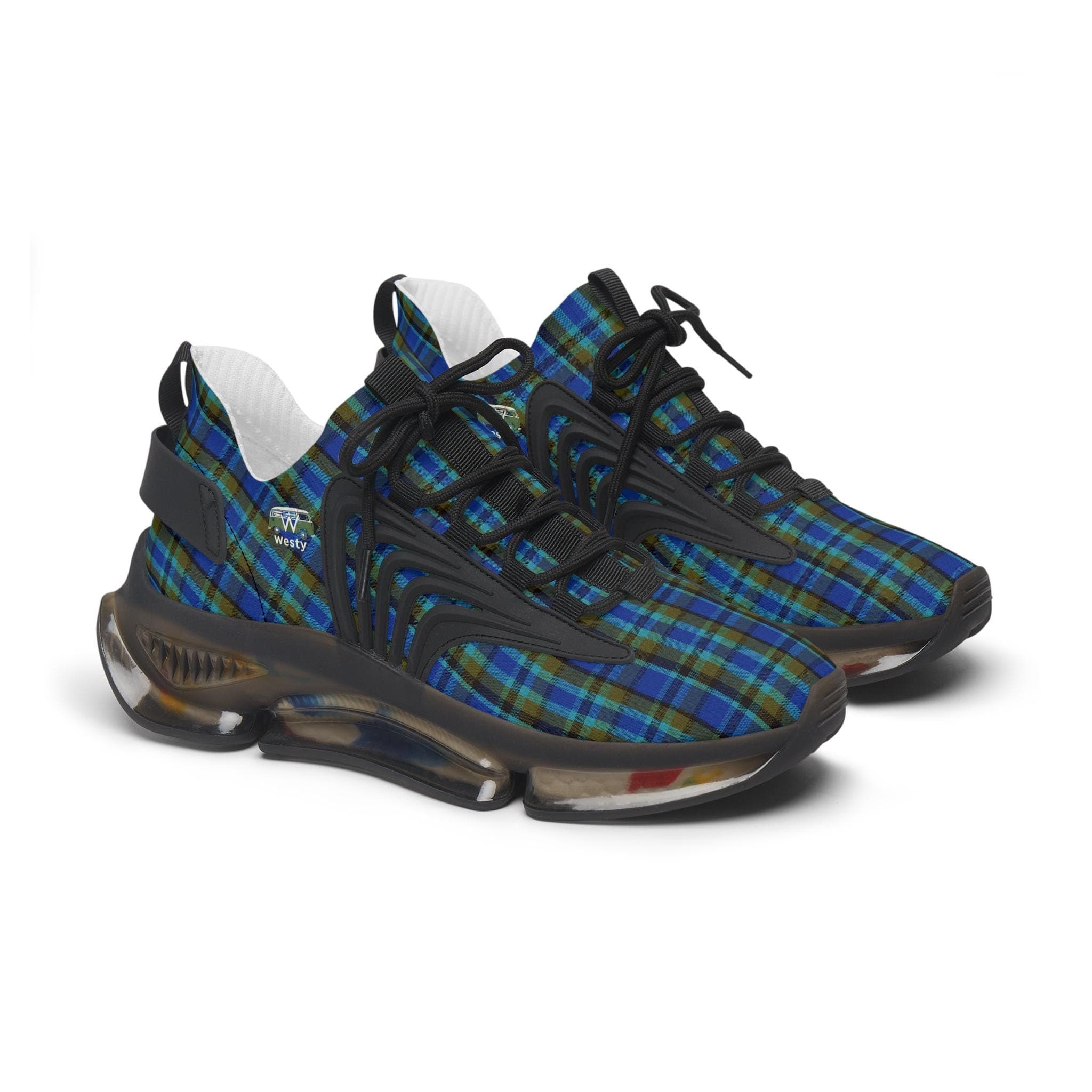 Westy Plaid Sneakers - Westfalia Camper Van Road Trip Shoes