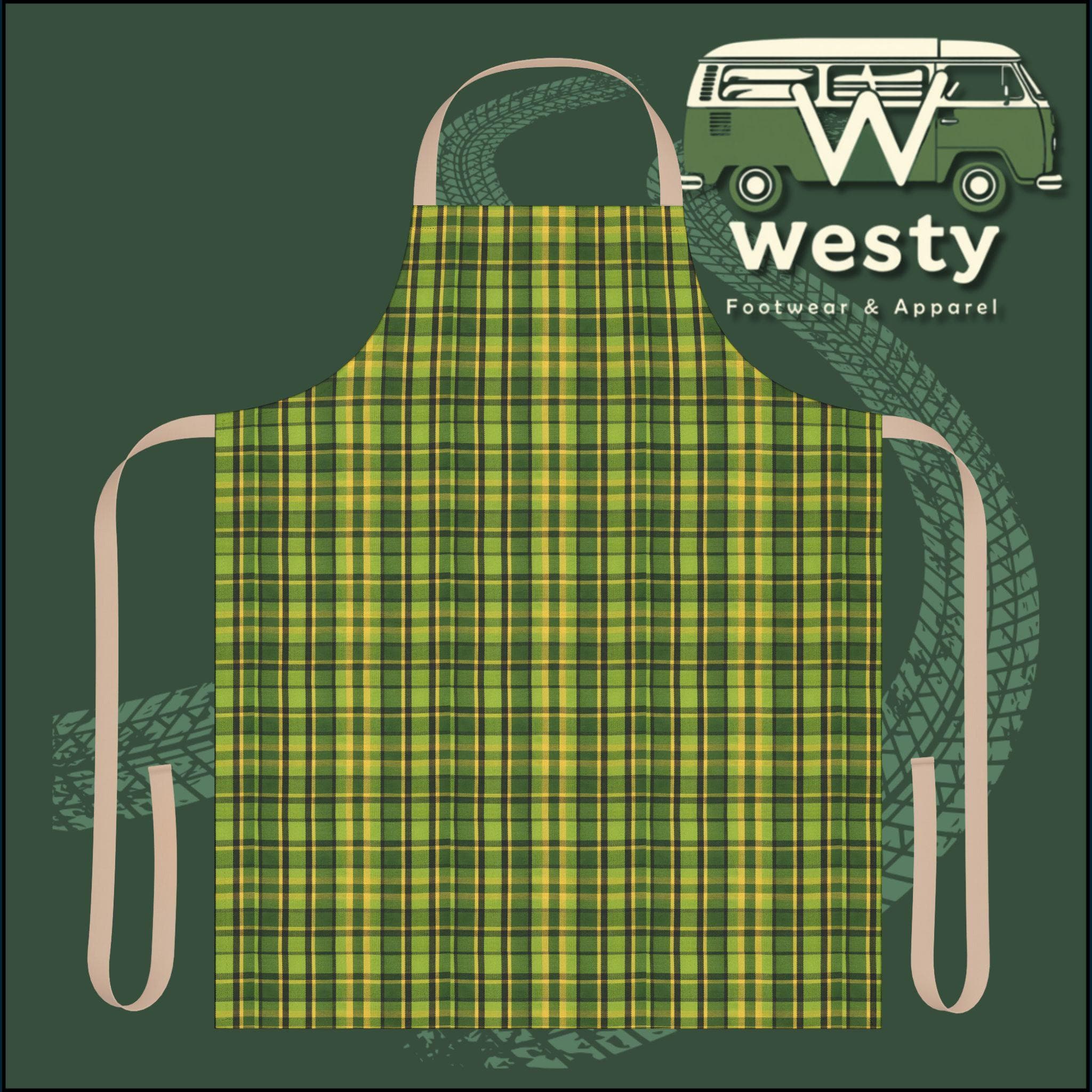 Westy Camper Plaid Apron - Retro VW Bus Road Trip Kitchen