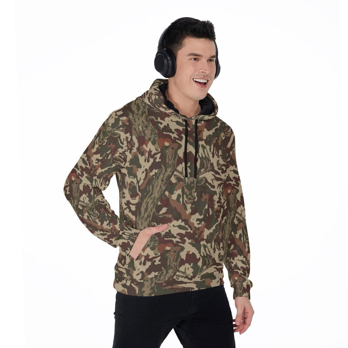Alpha Buck Camo Hoodie | Integrated Deer Hunting Pattern Pullover