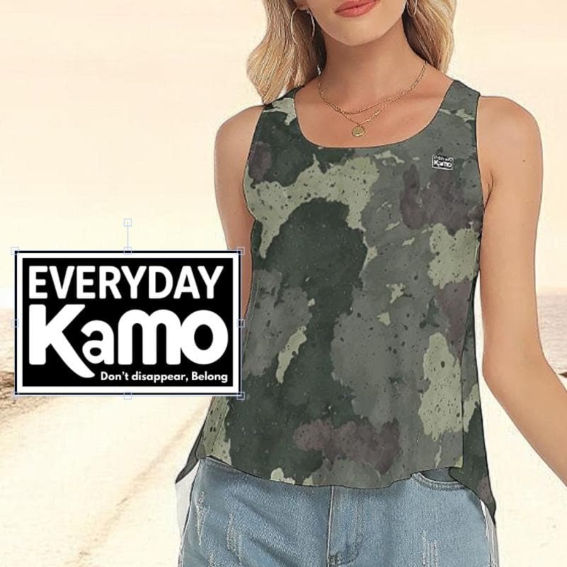 Everyday Kamo Yoga Tank Top Women | Unique Modern Camo Print