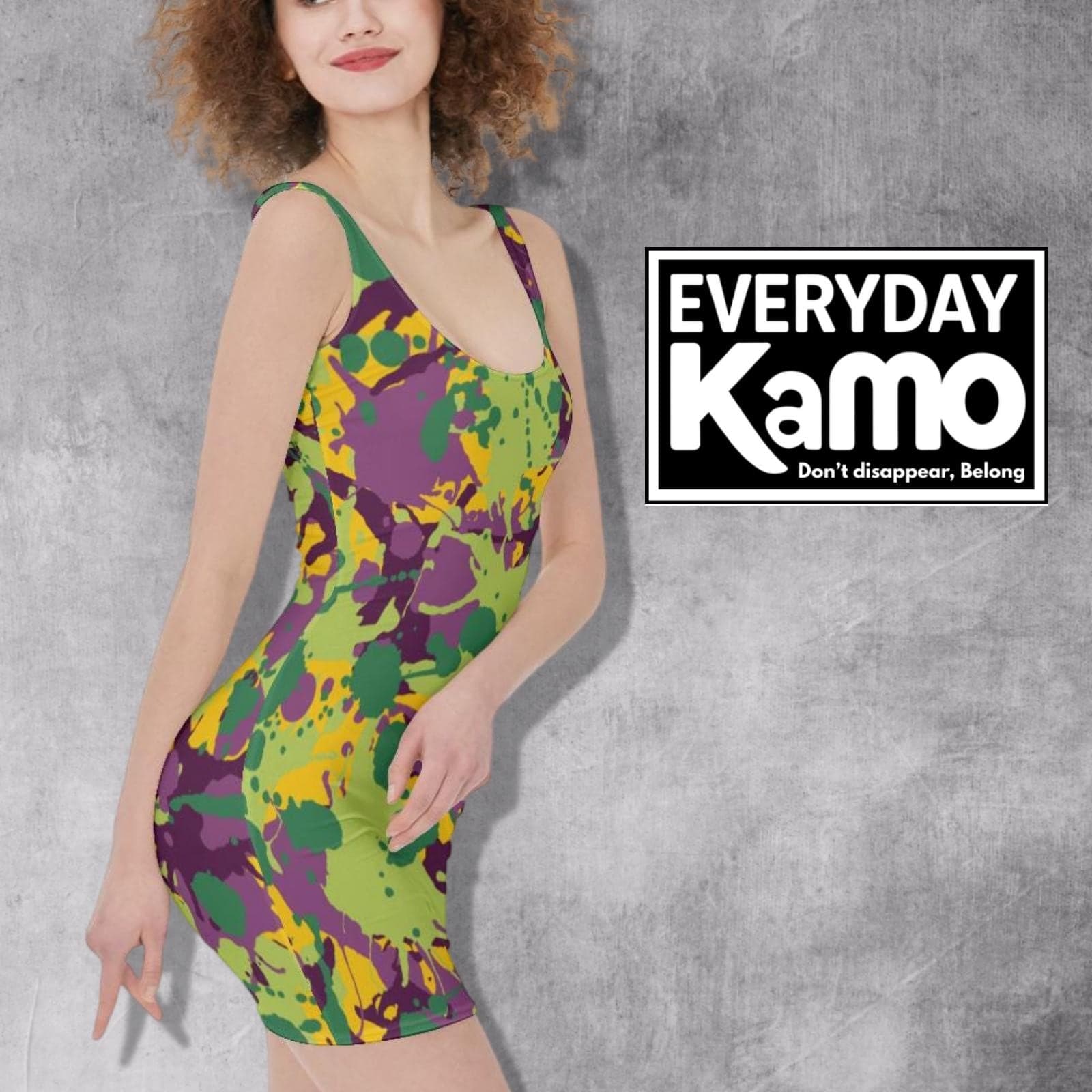 Everyday Kamo Abstract Splatter Mini Dress Women