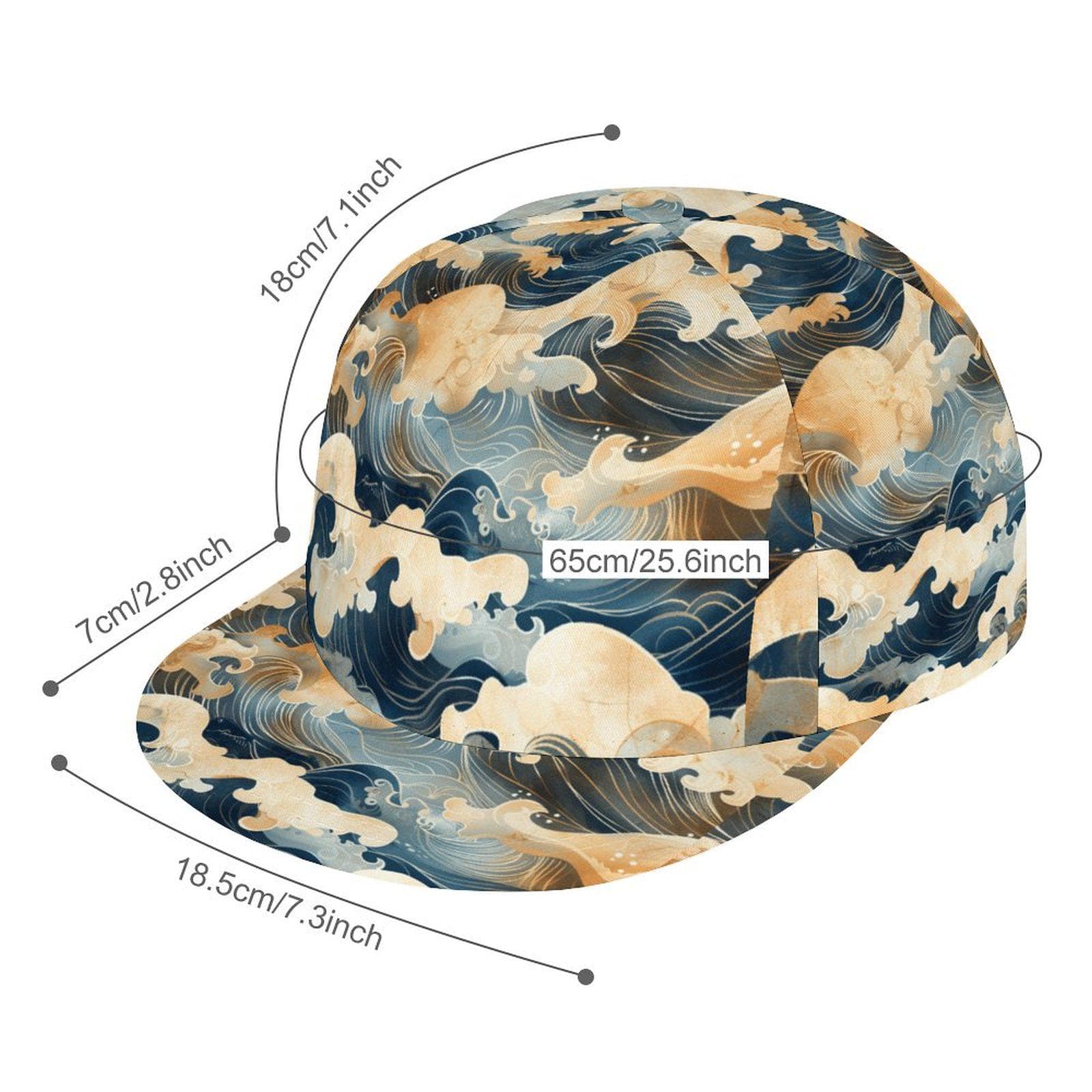 Everyday Kamo Japanese Wave Snapback Hat | Ocean Art Unisex Adjustable Cap