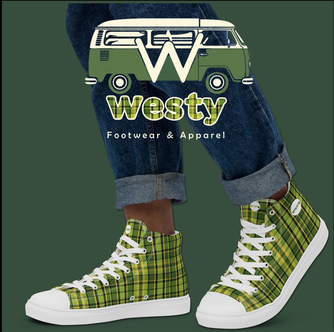 WestFalia Westy Men’s high top canvas shoes