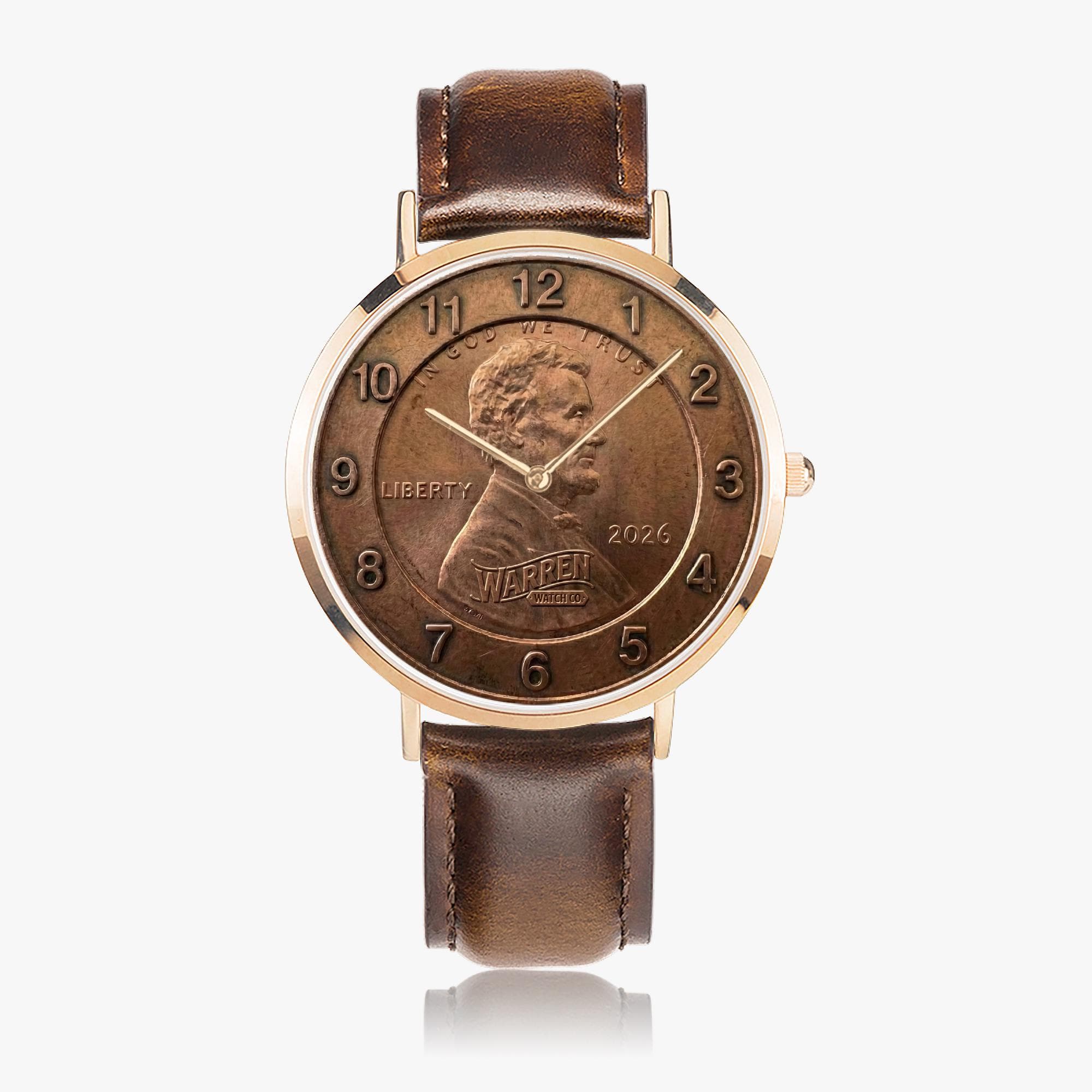 Farewell to the Penny Commemorative Watch - Genuine Leather Band & Quartz Movement