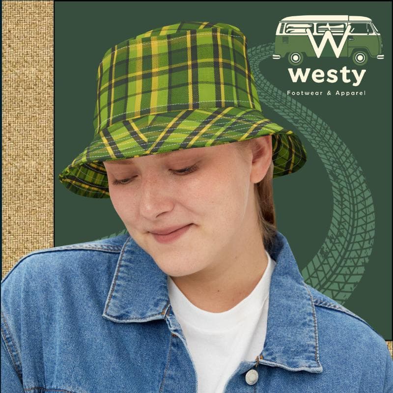 Westy Plaid Bucket Hat - Retro Westfalia Road Trip Style