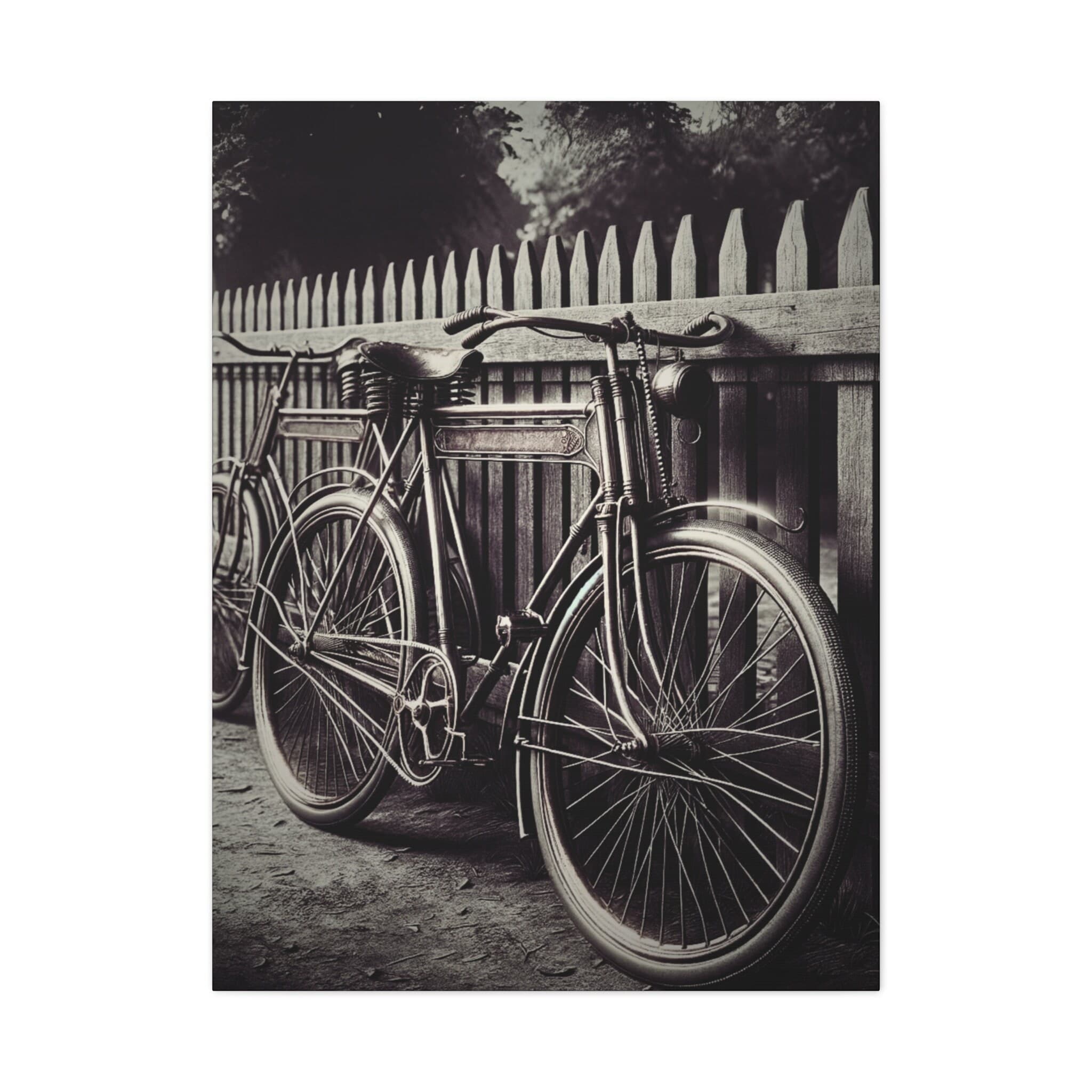 Vintage 1920s Bicycle Print on Stretched Canvas - Multiple Sizes