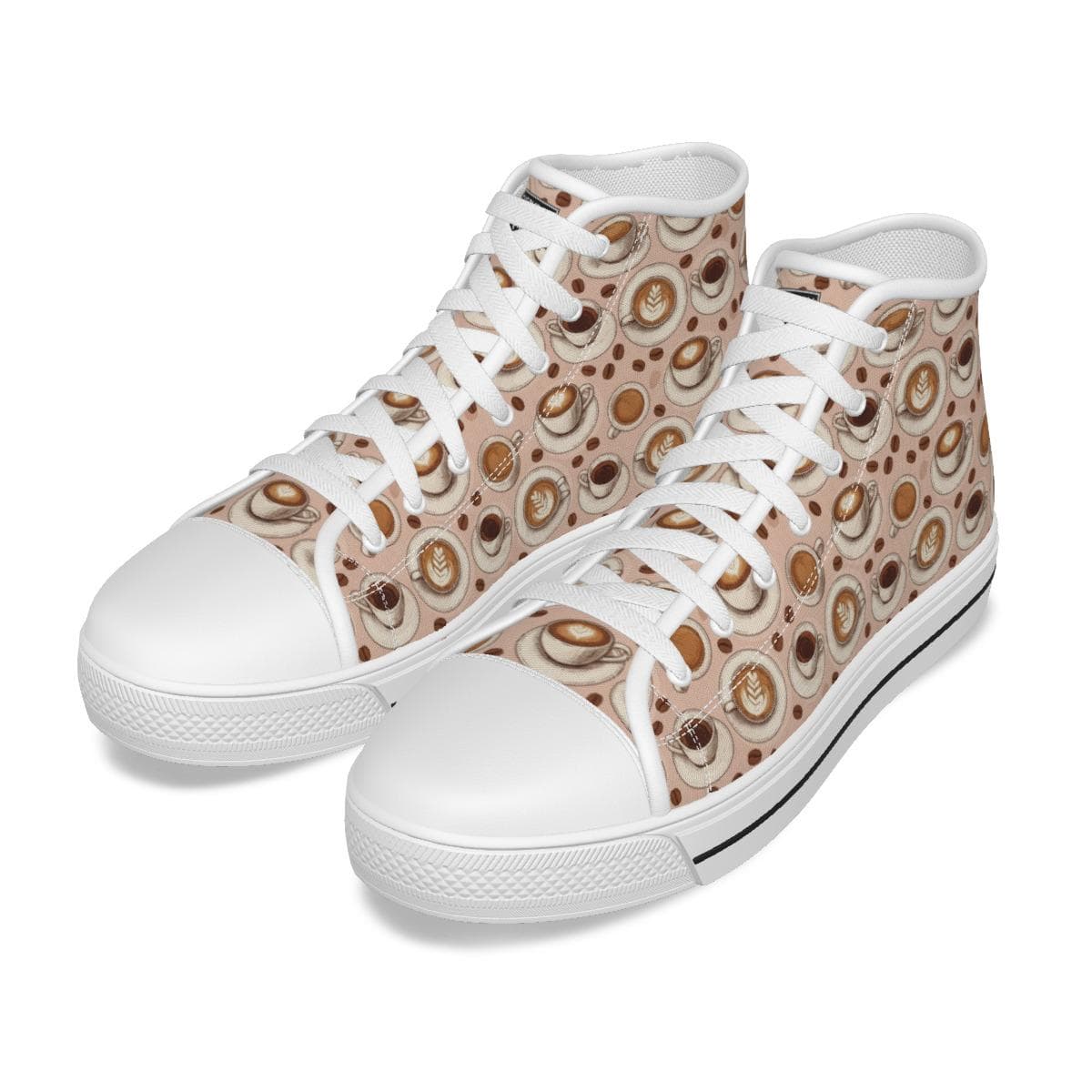 Women's Highbury Coffee Lover High-Top Canvas Sneakers | Comfy & Chic