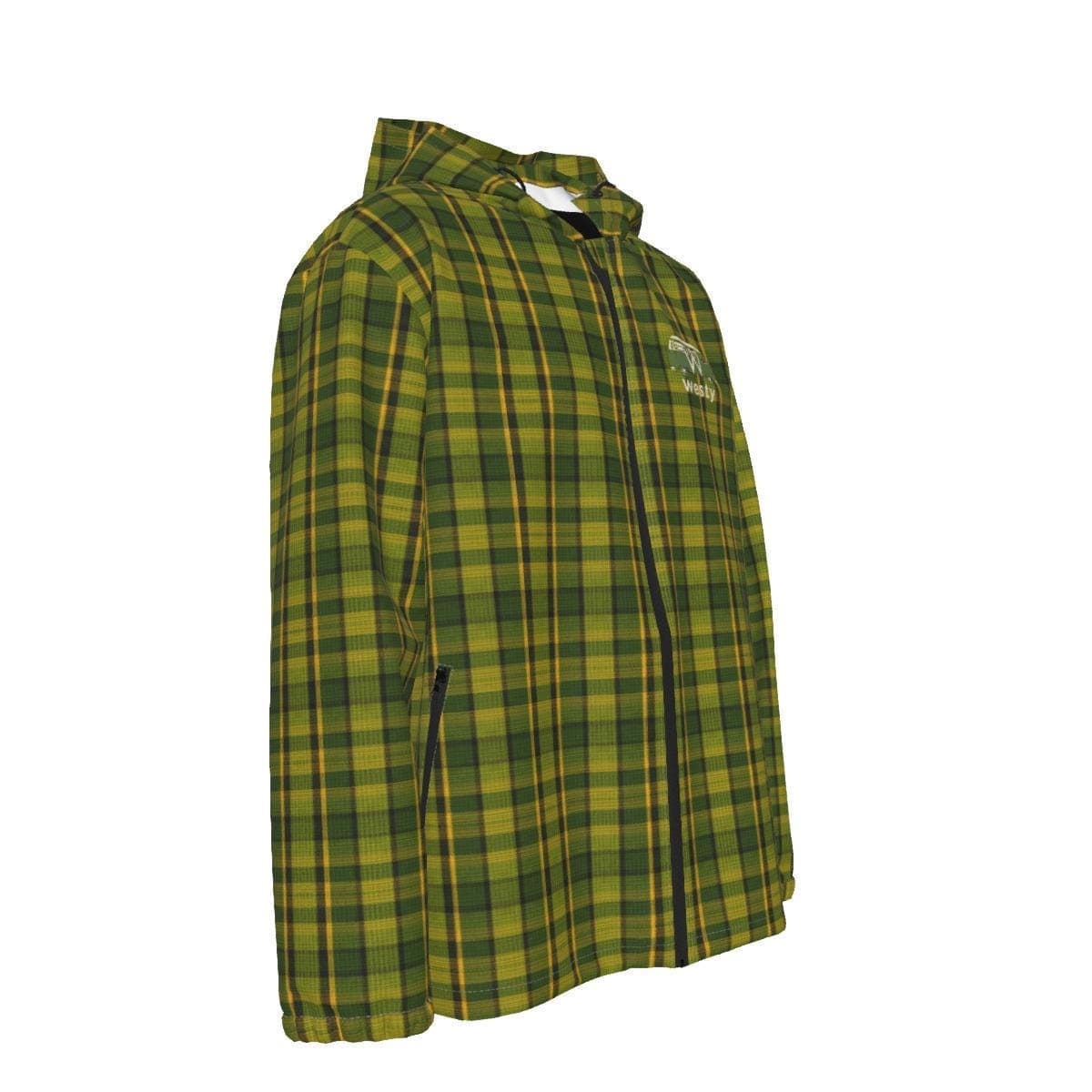 Westy Plaid Hooded Windproof Jacket - Retro Camper Van Road Trip