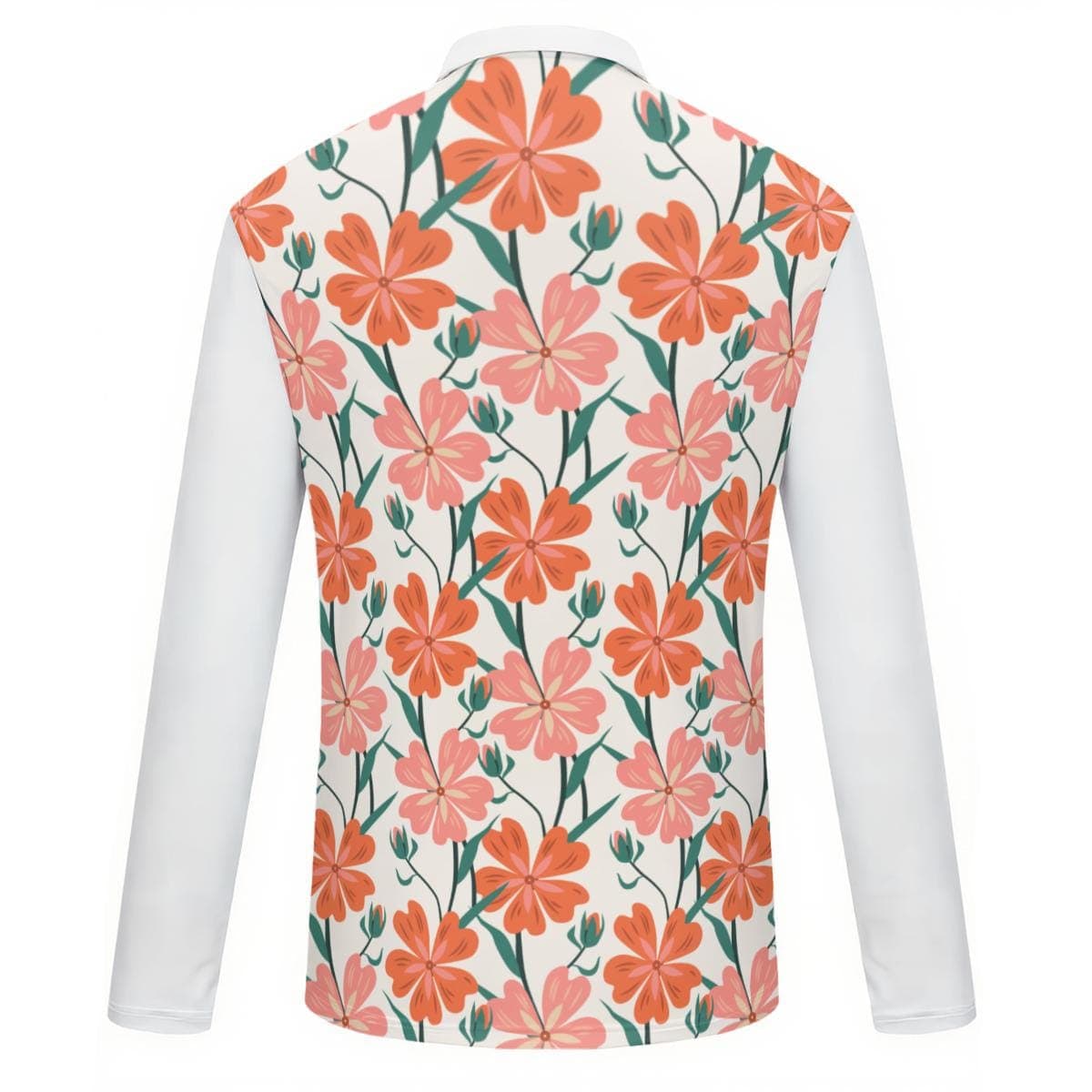 Floral Quarter Zip Polo | Women's Long Sleeve Sporty Top