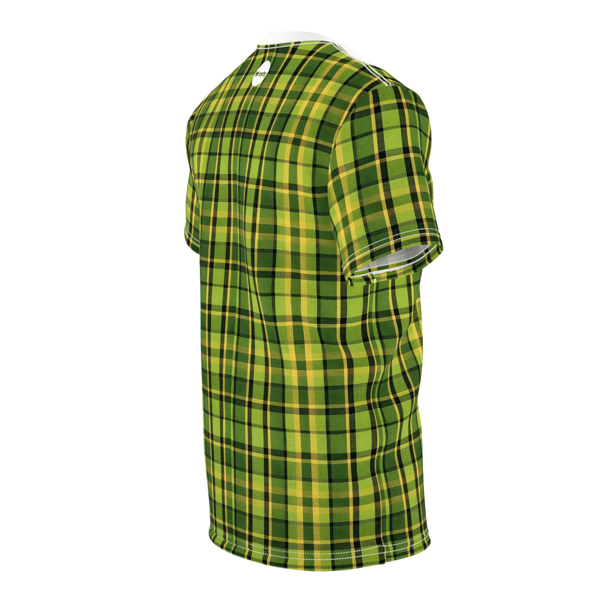 Westy Plaid Green T-Shirt Retro Camper Van Road Trip Tee