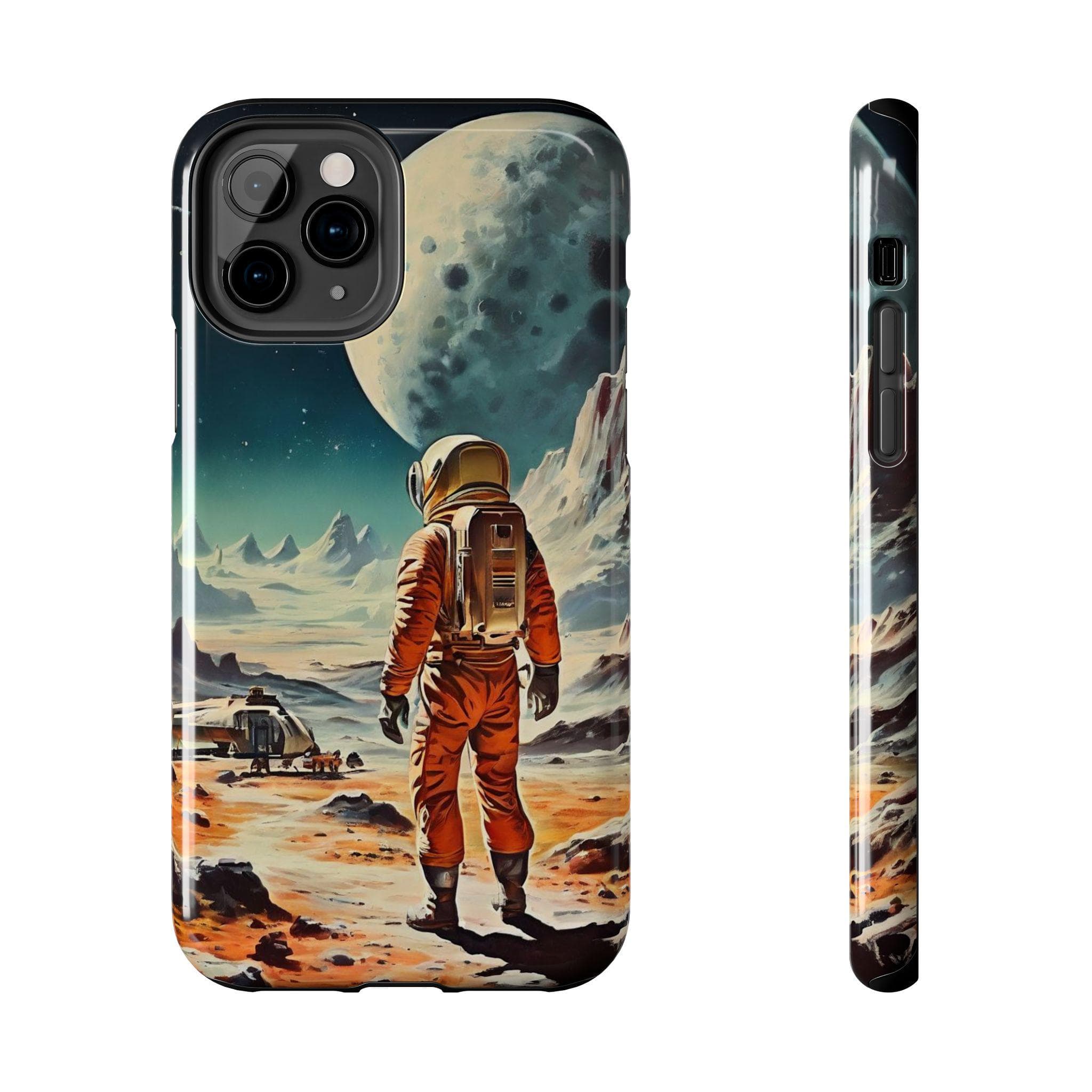 Moon Landing Tough Phone Case – Retro Space Travel Design