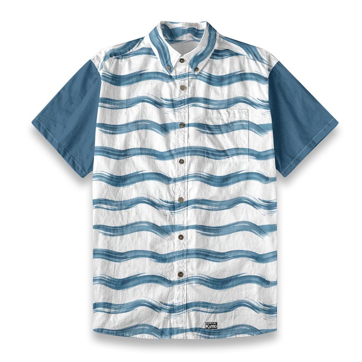 Blue Wave Slub Cotton Shirt | Men's Resort Wear