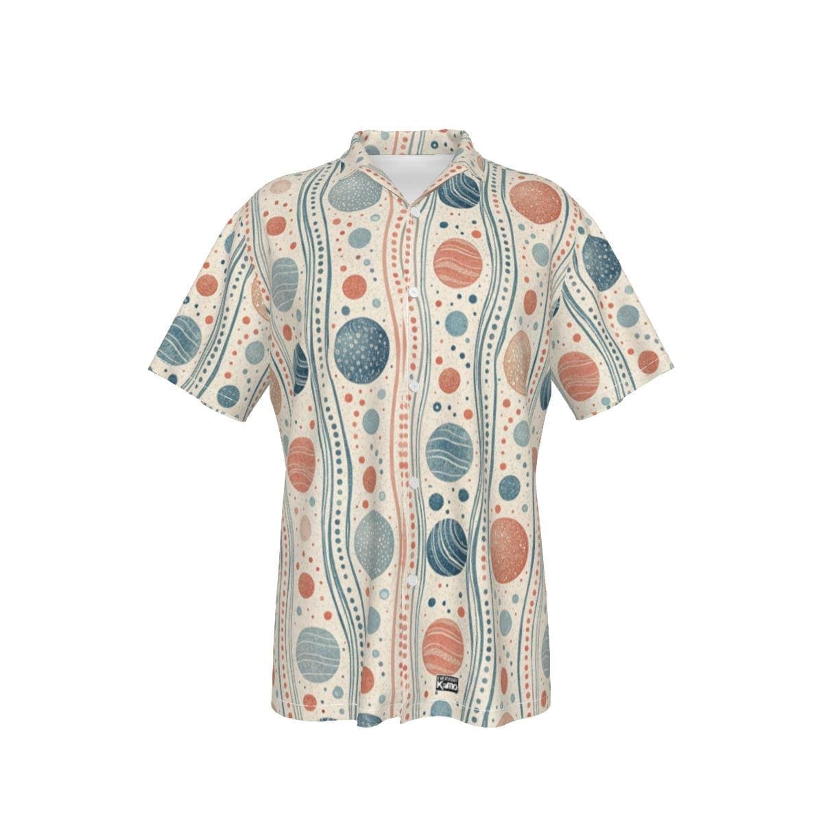 Men's Cosmic Sphere Hawaiian Shirt | Abstract Boho Planet Aloha Shirt | Summer Button Up Vacation Top