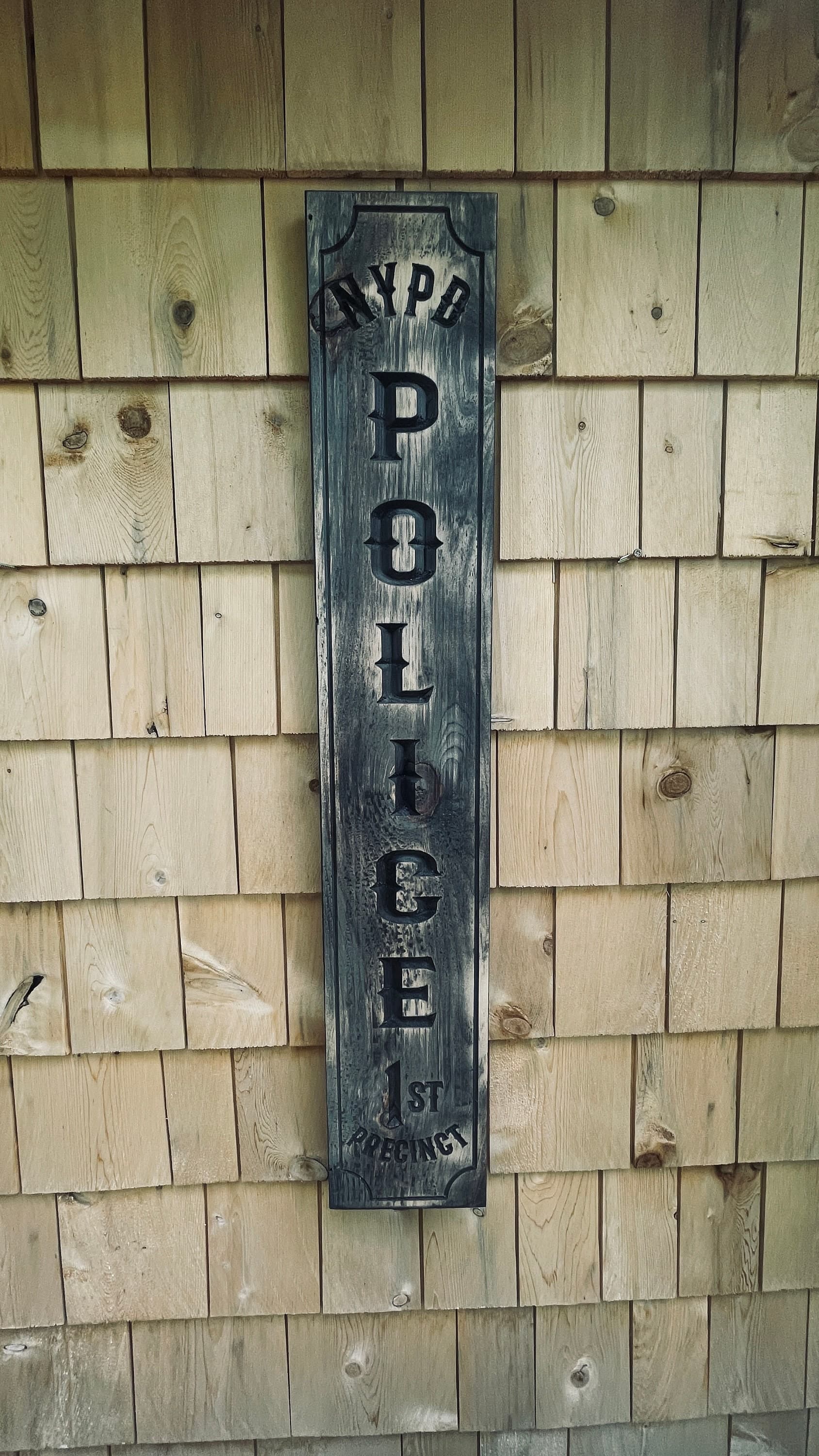 NYPD Police Carved Real Pine Wooden Sign - chose your precinct or department