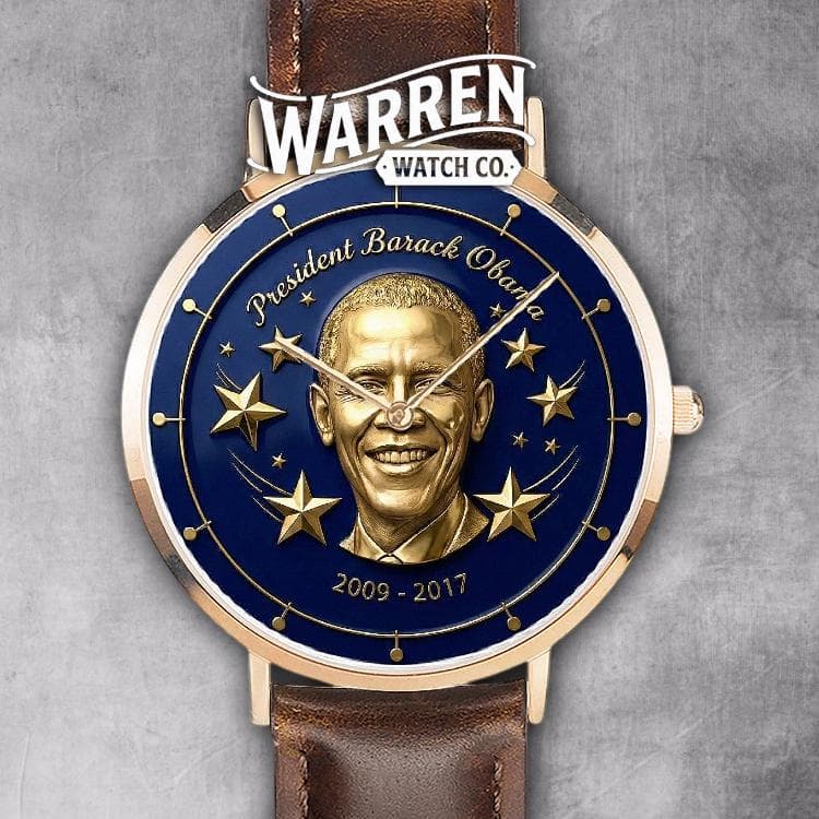 President Obama 44th US President Commemorative Watch | Unisex Leather Band | Japanese Movement