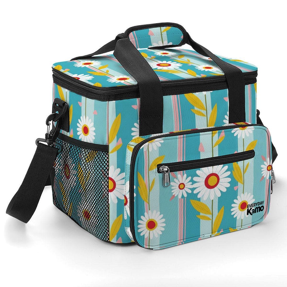 Daisy Floral Insulated Lunch Bag | Oxford Fabric Leakproof Cooler Tote