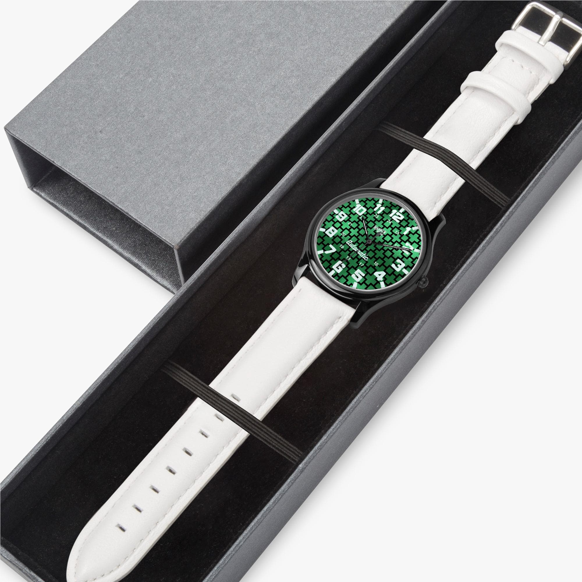 Unisex Black Stainless Steel Automatic Watch | Genuine Leather Bands | Japanese Citizen Movement