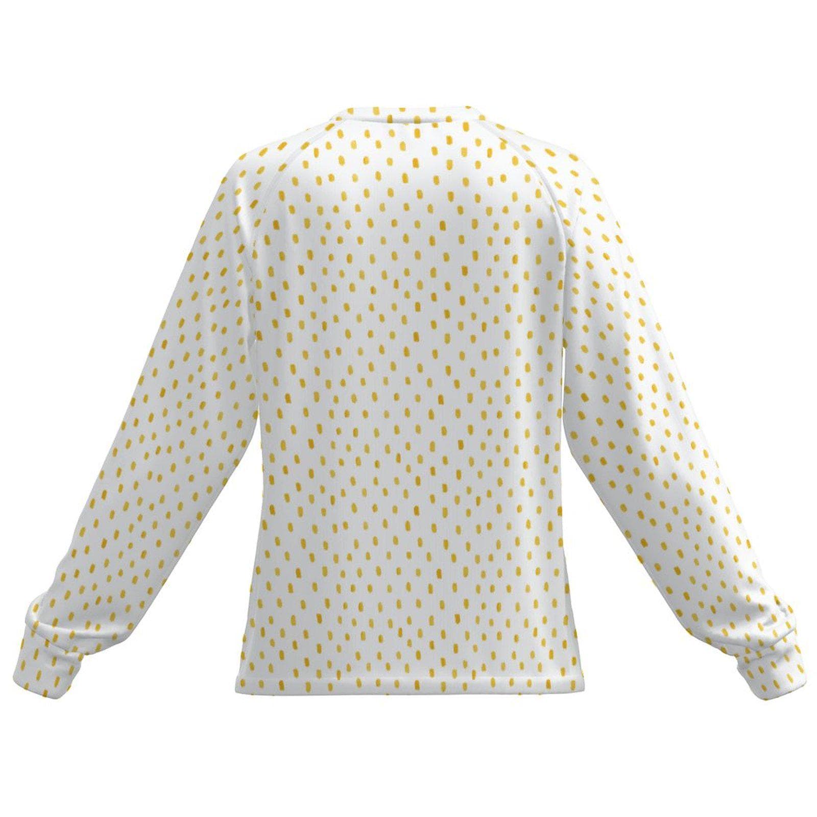 Women's Yellow Dot Long Sleeve Quick Dry Shirt | UPF 50+ Sun Protection Top | Cool Touch Polyester Tee | Casual Everyday Style