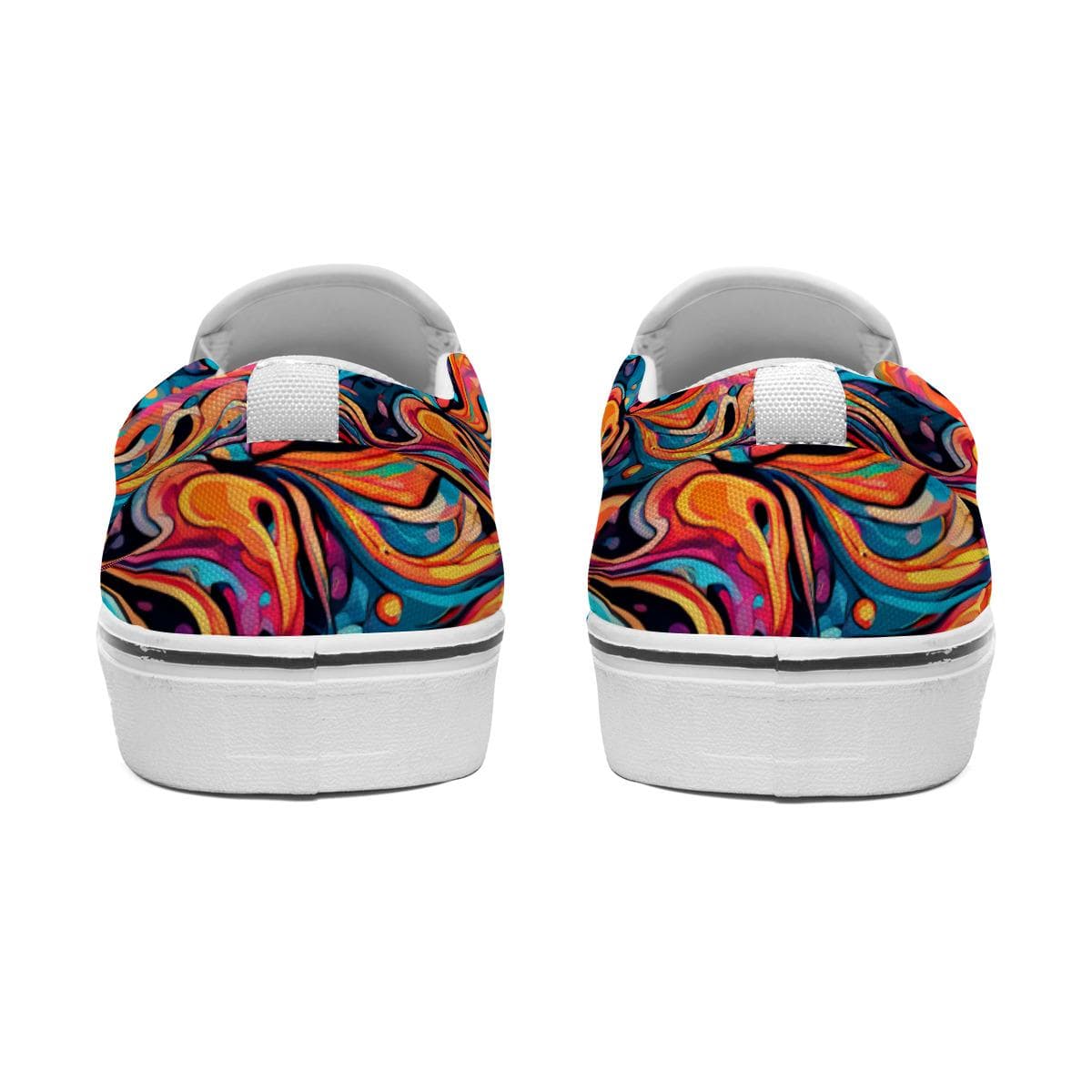 Women's Psychedelic Slip-On Canvas Shoes | Custom Handcrafted Sneakers