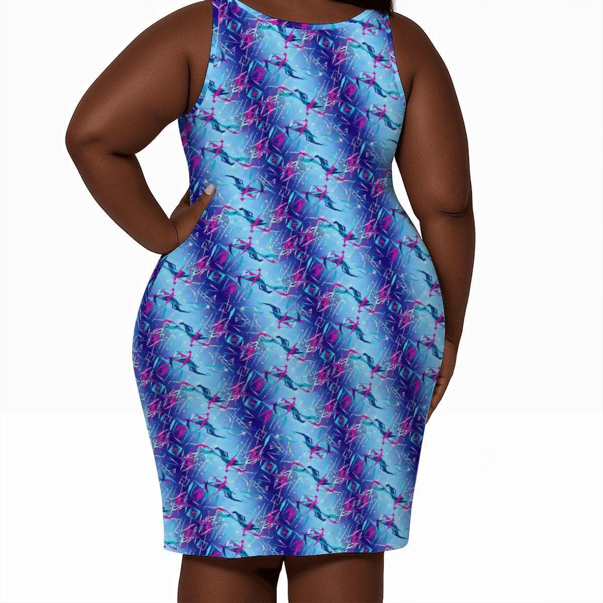 Everyday Kamo Modern Camo Dress | Plus Size One-Shoulder Bodycon for Her