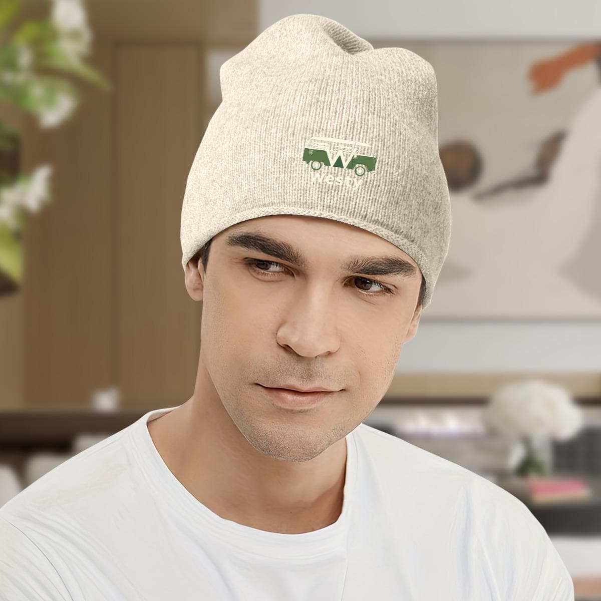 Westy Knit Beanie Hat - Vintage Camper Van Road Trip Style