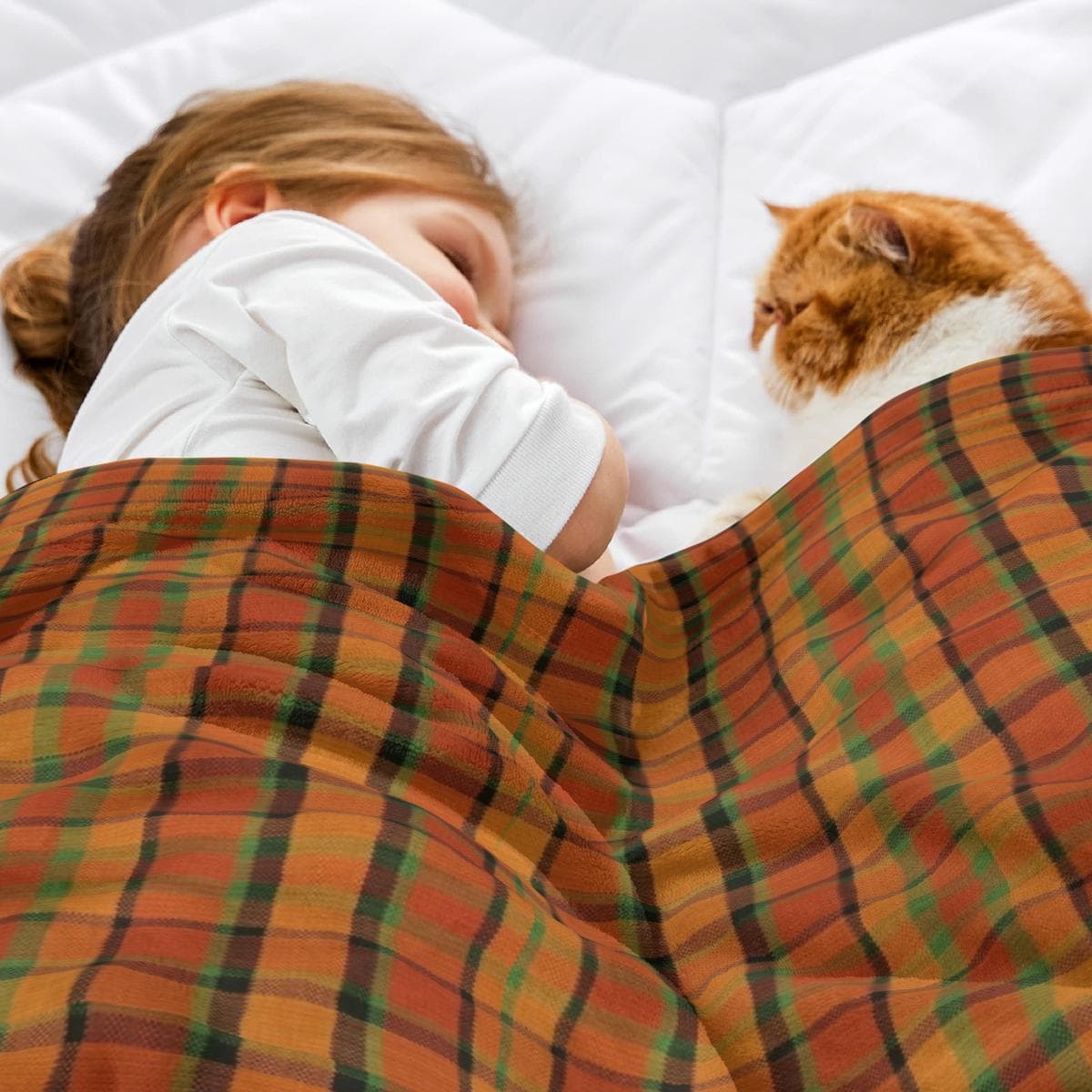 Westfalia Westy Orange Flannel Blanket 30x40inch