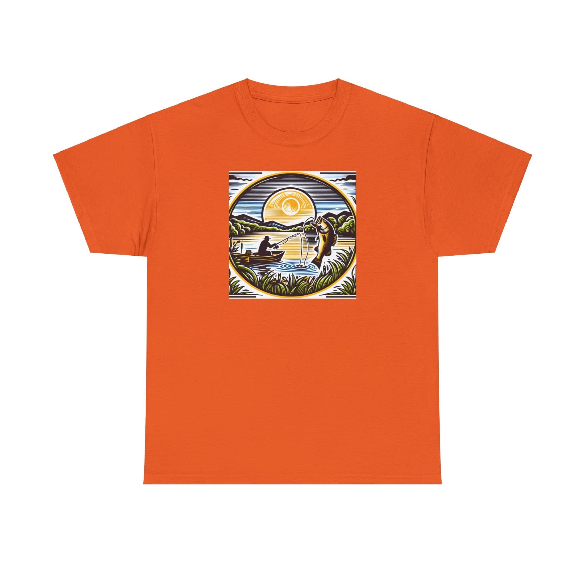 Reel Master Fishing T-Shirt | Woodcut Angler Bass Boat Graphic Tee