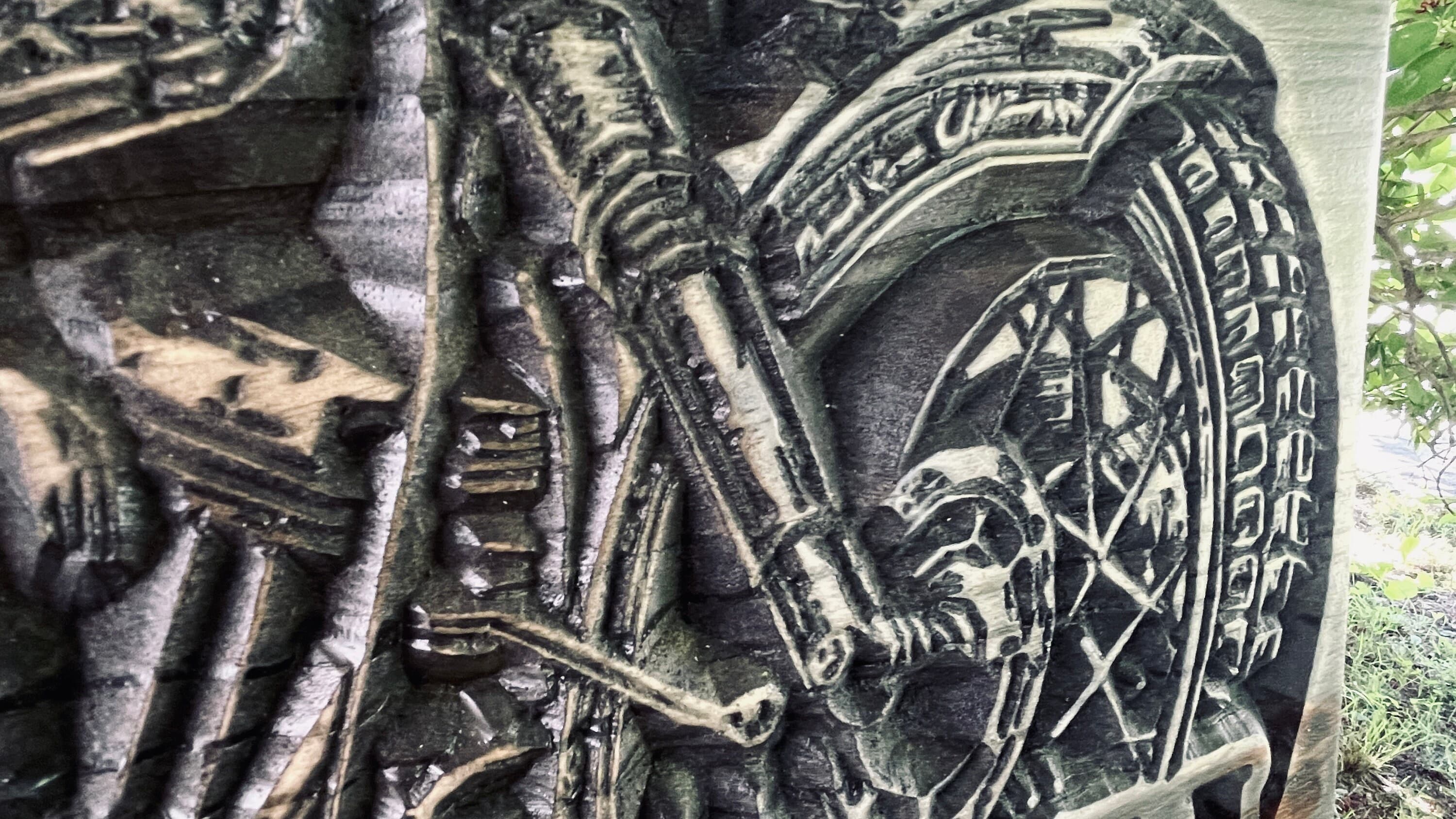 Freedom Rider Carved Wood Sign