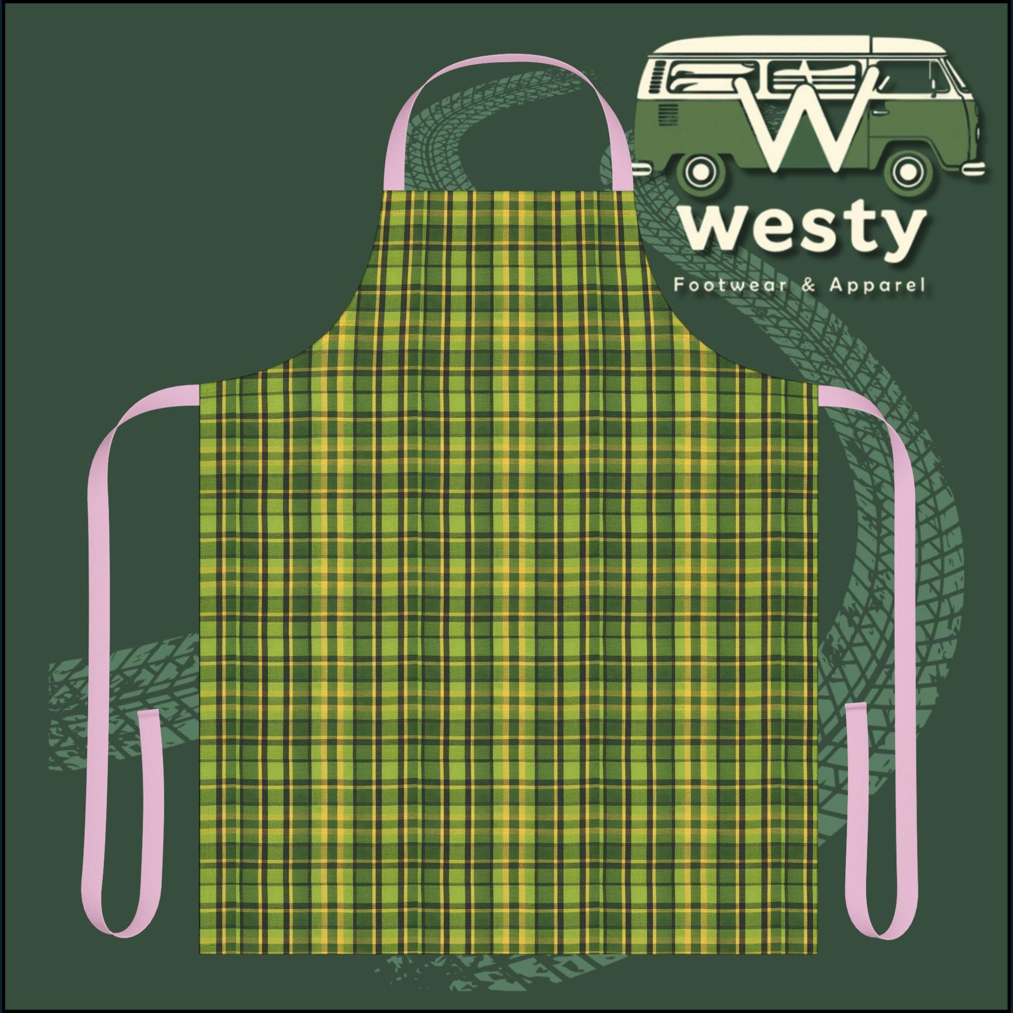 Westy Camper Plaid Apron - Retro VW Bus Road Trip Kitchen