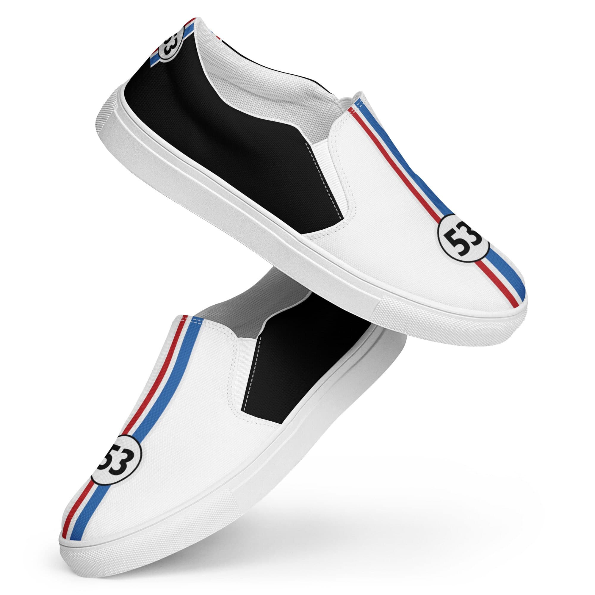 AC-Carvers™ Black-White Herbies Men’s slip-on canvas shoes