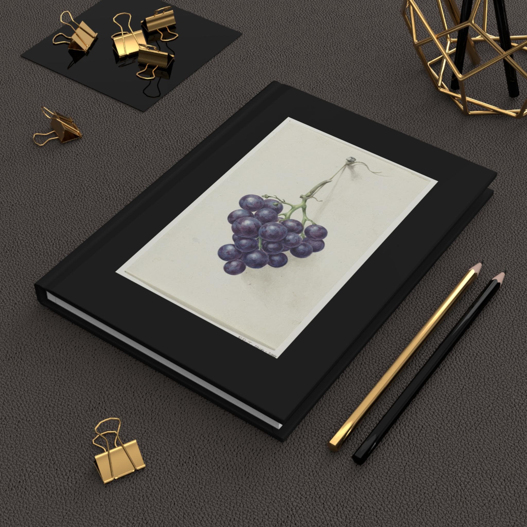 Grapes Hardcover Journal Matte Finish Lined 150 Pages Custom