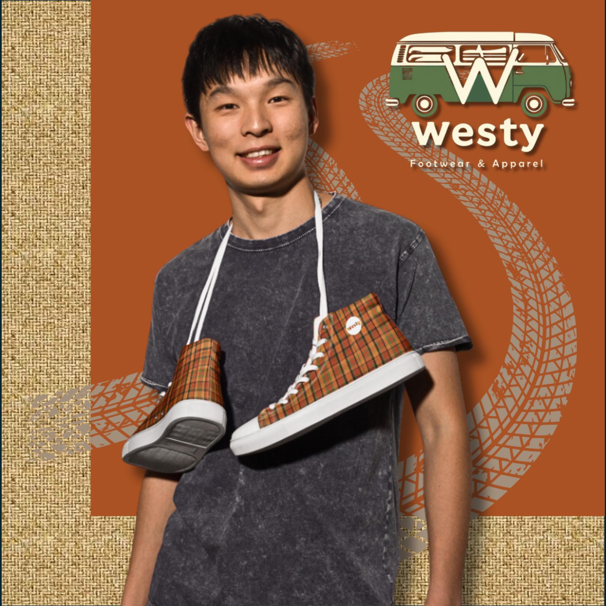 WestFalia Westy Men’s high top canvas shoes