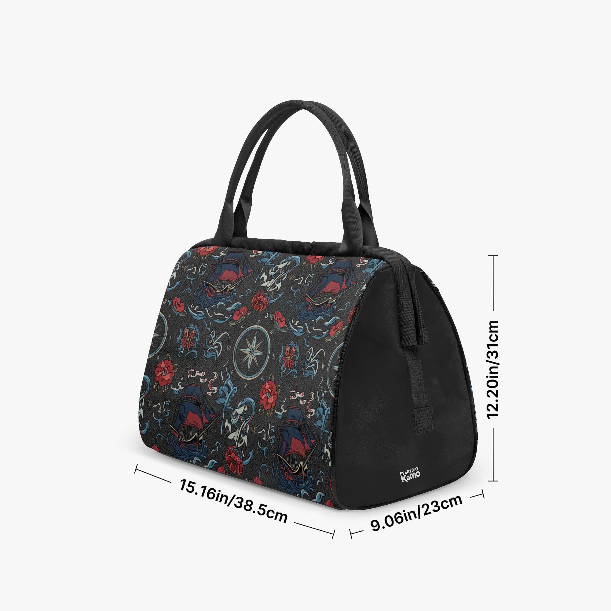 Vintage Tattoo Ship Canvas Duffel Bag | Weekend Travel & Gym Carry-On