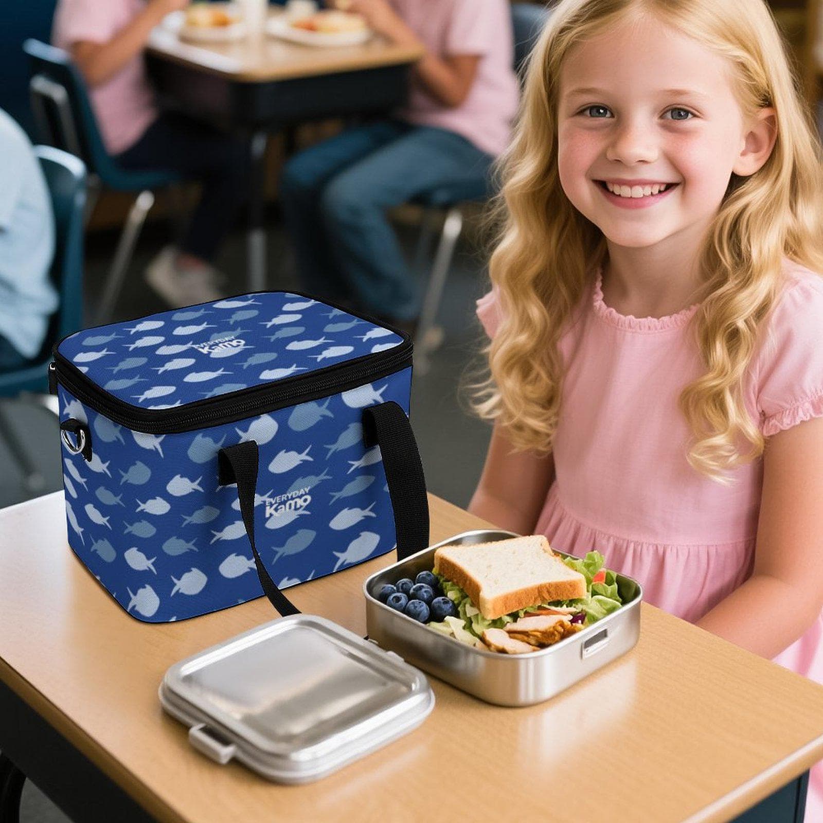 Everyday Kamo Reef Runner Insulated Cooler Bag | Portable Fish Pattern Lunch Tote