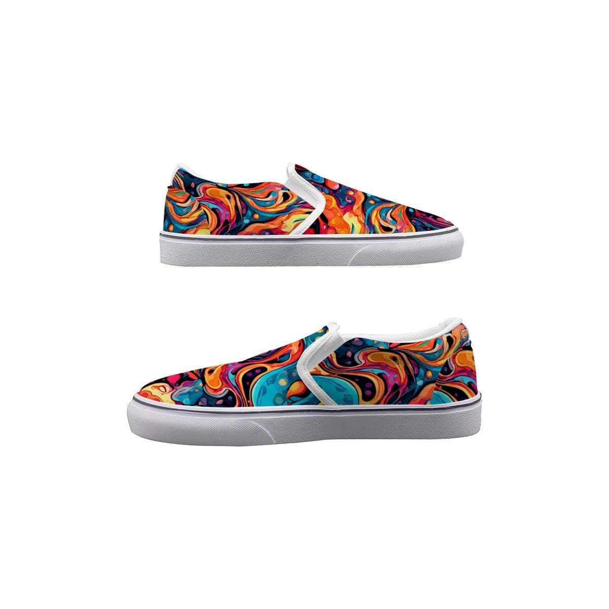 Women's Psychedelic Slip-On Canvas Shoes | Custom Handcrafted Sneakers