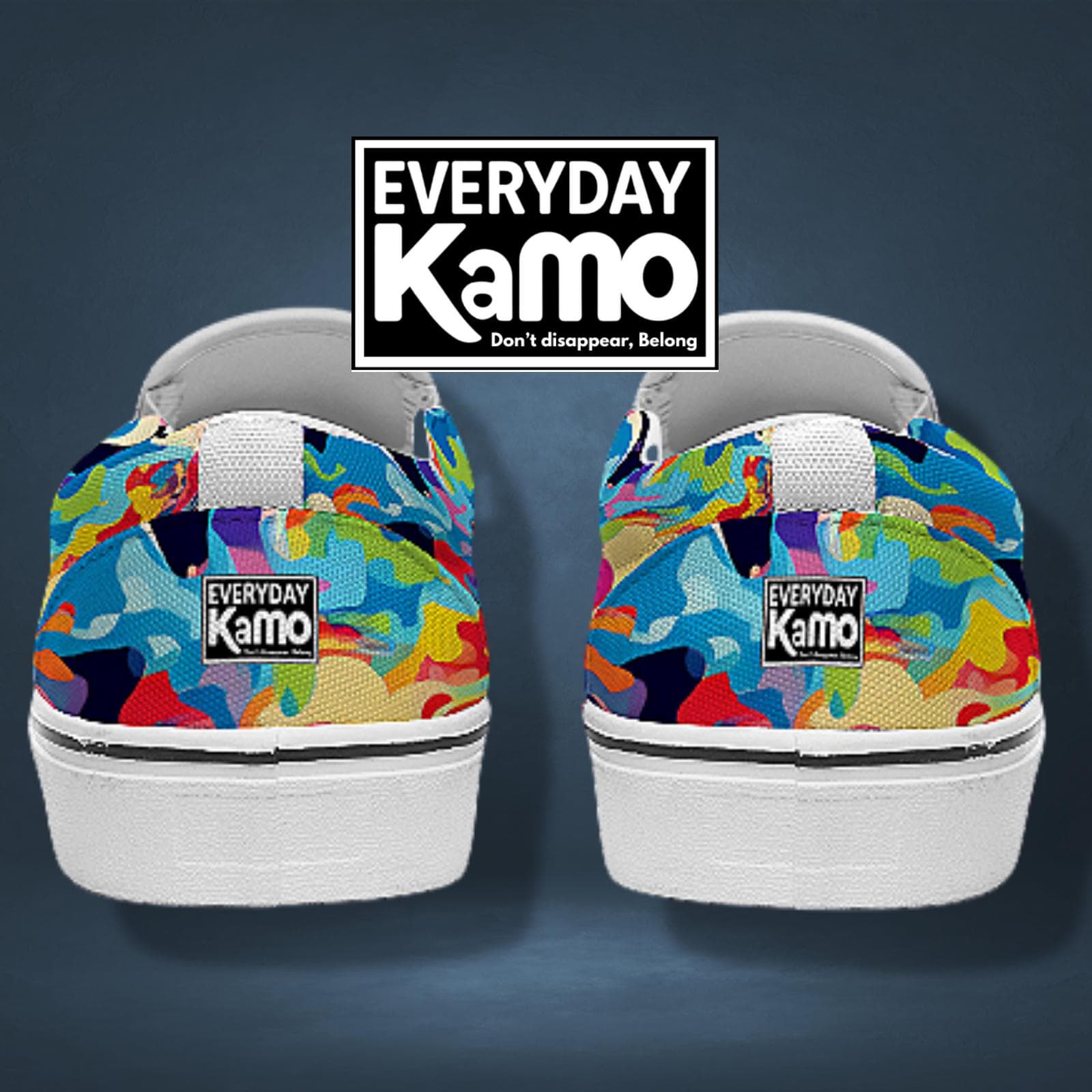 Women's Camo Slip-On Canvas Sneakers | Handmade Urban Shoes