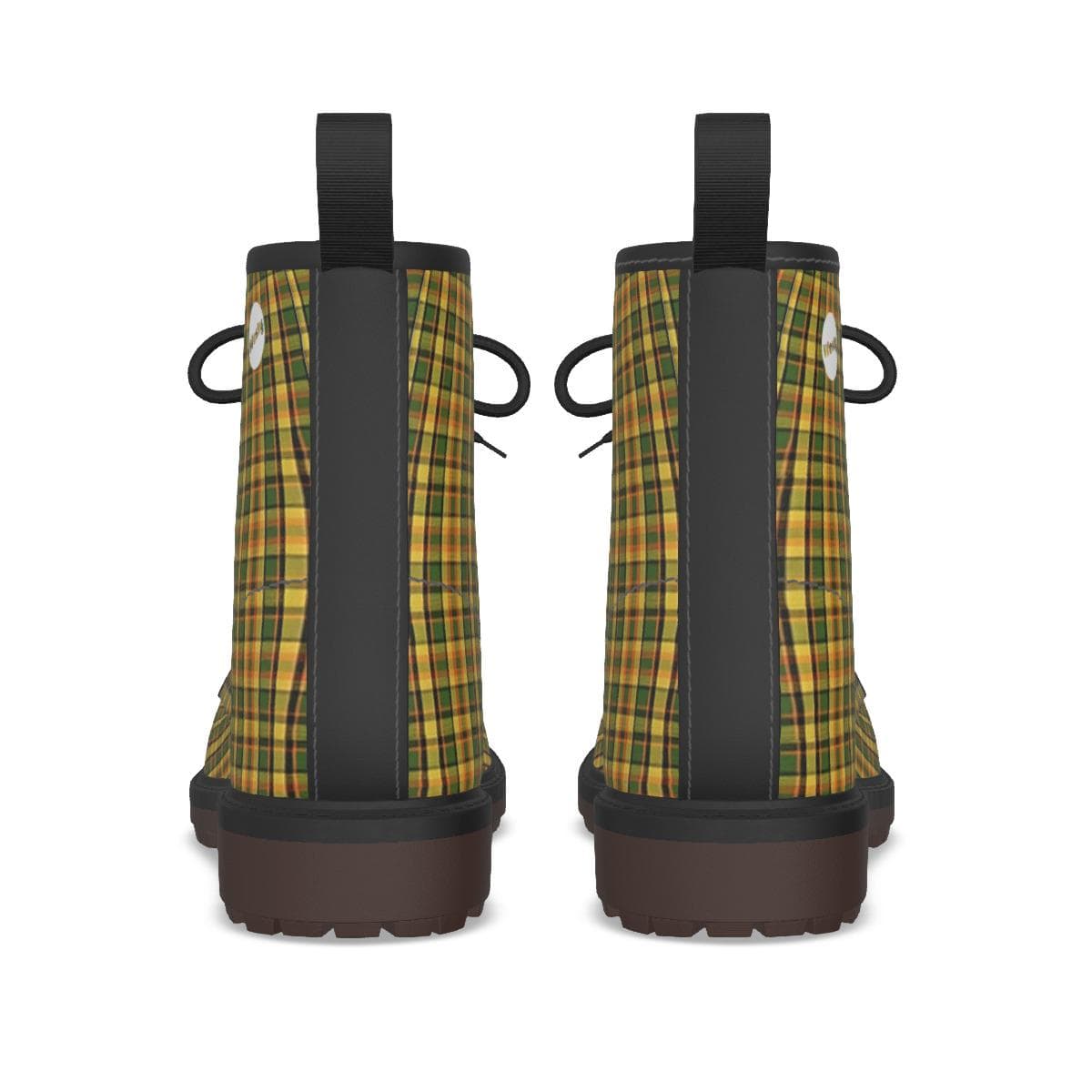 Westy Yellow Women's Plaid Lace-Up Boots Westfalia Road Trip