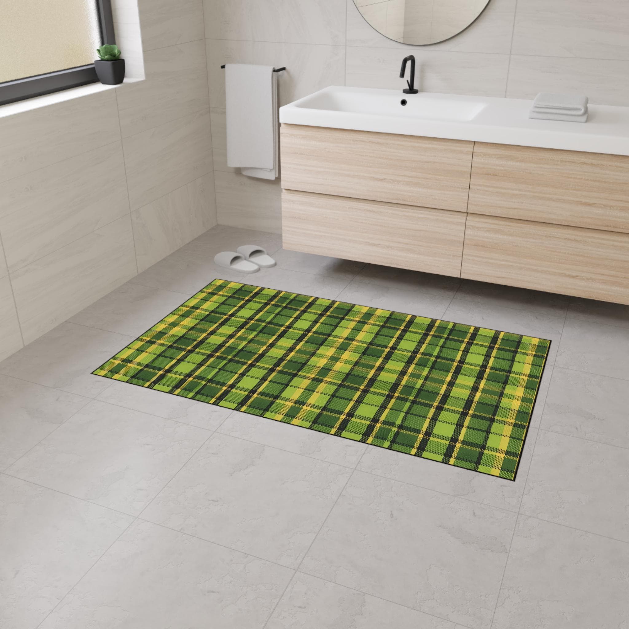 Westy Westfalia Plaid Floor Mat - VW Camper Van Road Trip Decor