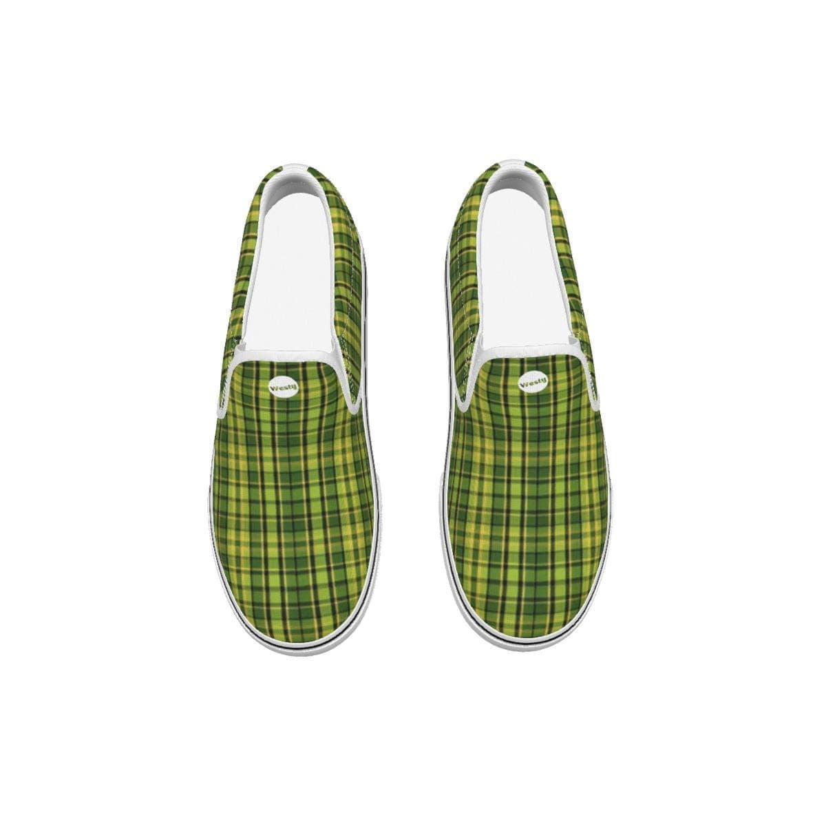 Westy Green Plaid Slip-On Sneakers – VW Camper Road Trip Style